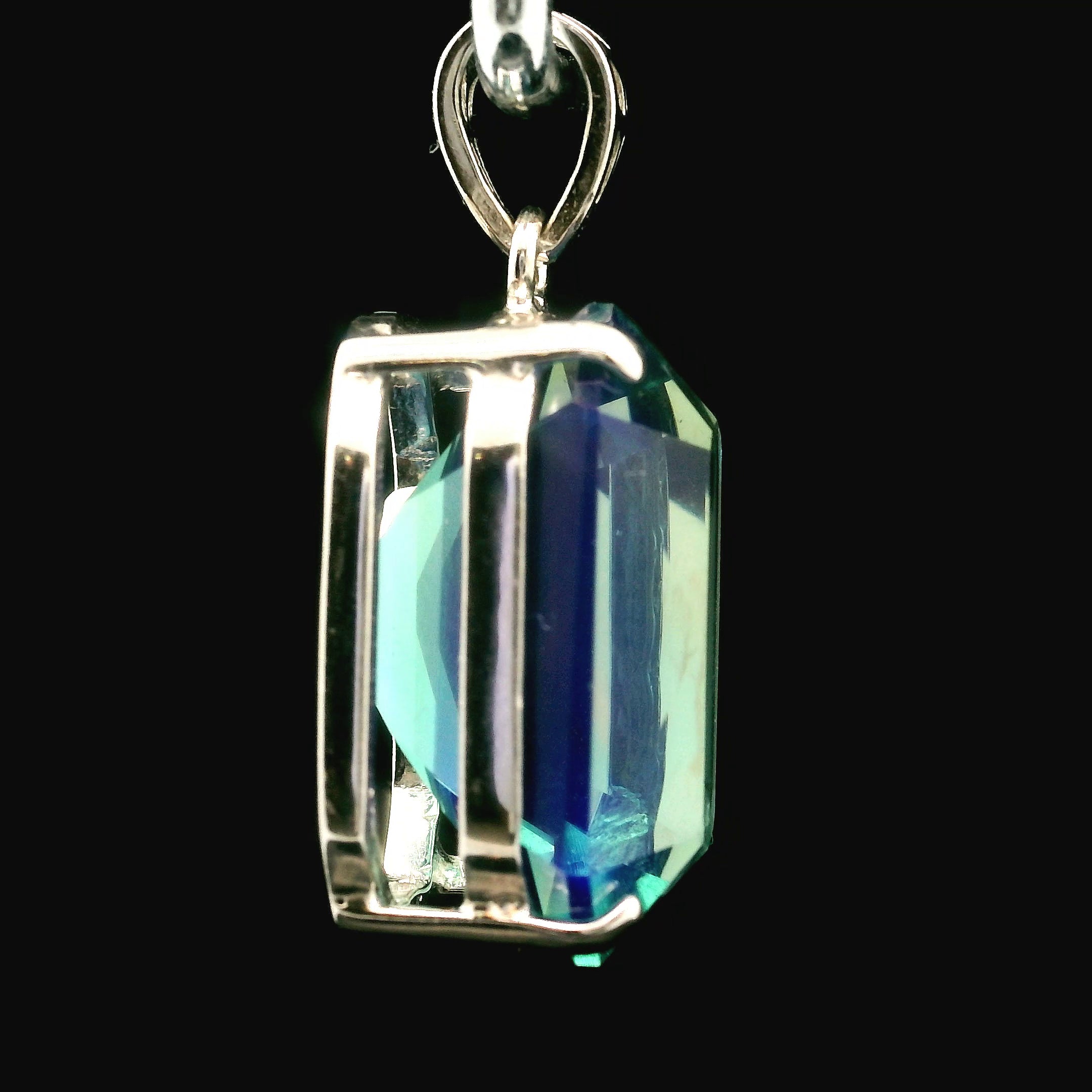 Diana Maria Color Changing Fluorite Pendant .925 Silver for Inspiration, Focus and Wisdom