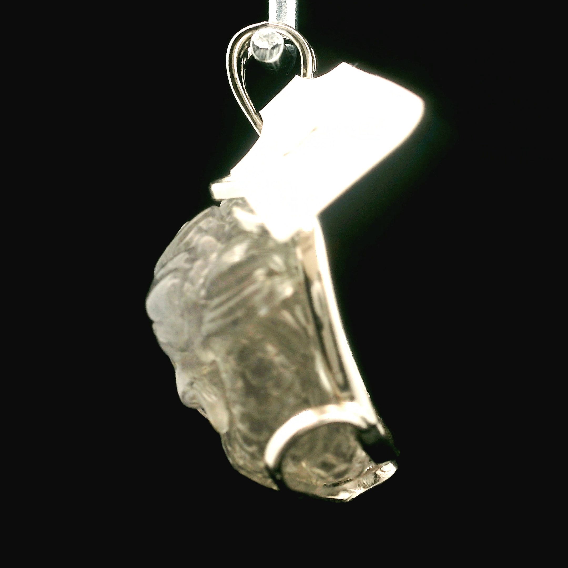 Labradorite Dragon Pendant .925 Silver for Protection and Guidance