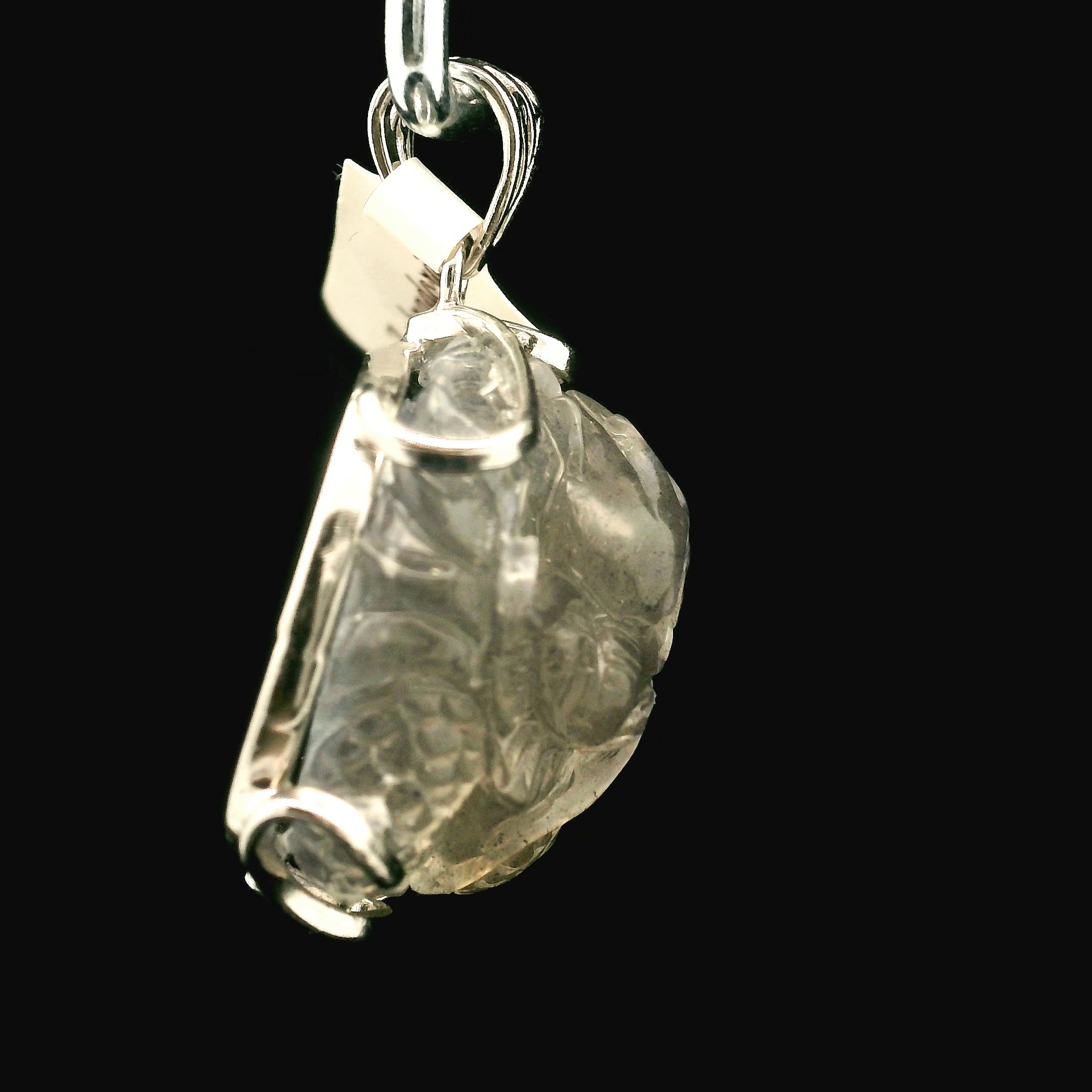 Labradorite Dragon Pendant .925 Silver for Protection and Guidance