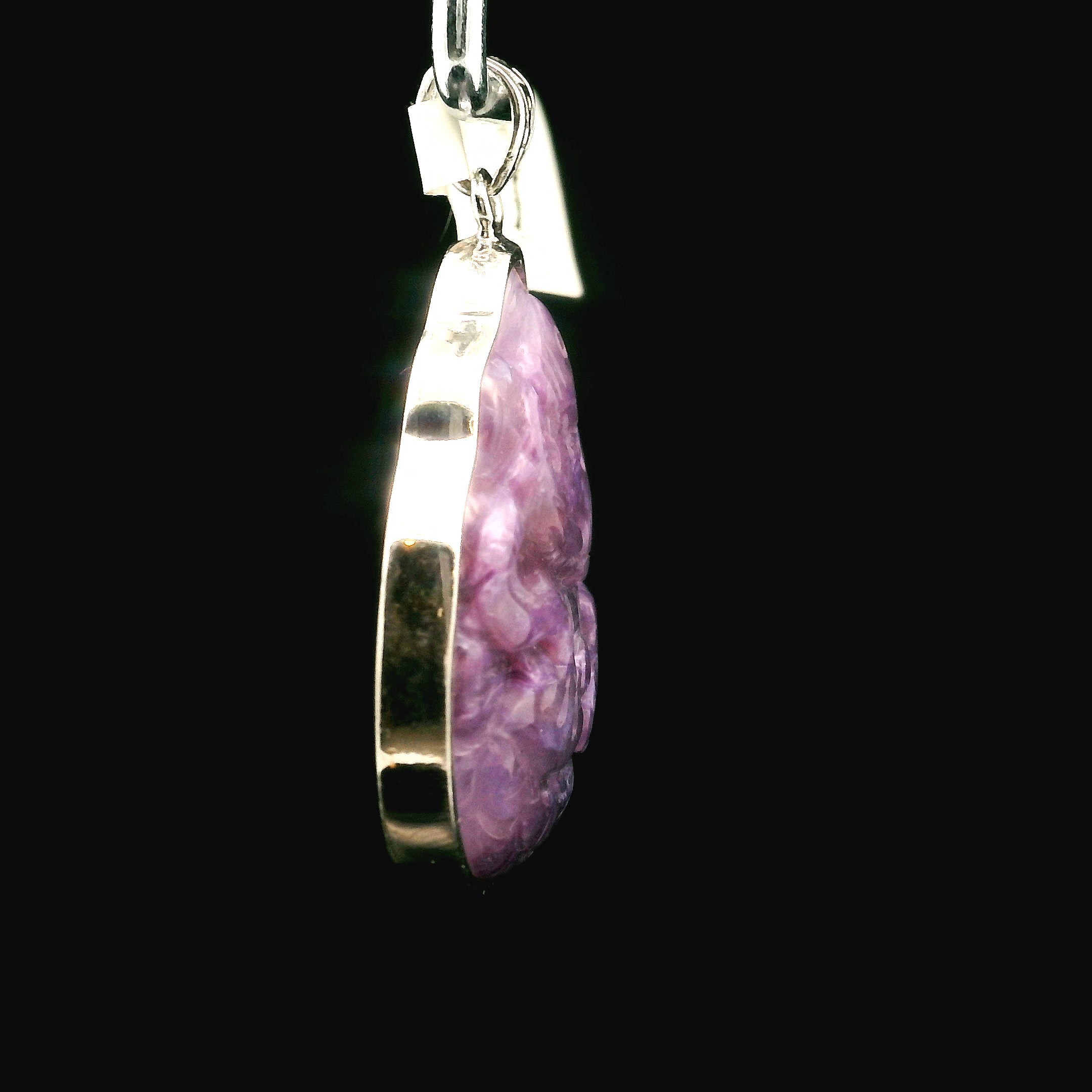 Charoite Nine Tails Pendant .925 Silver for Enhancing your Intuitive Gifts and Spiritual Transformation