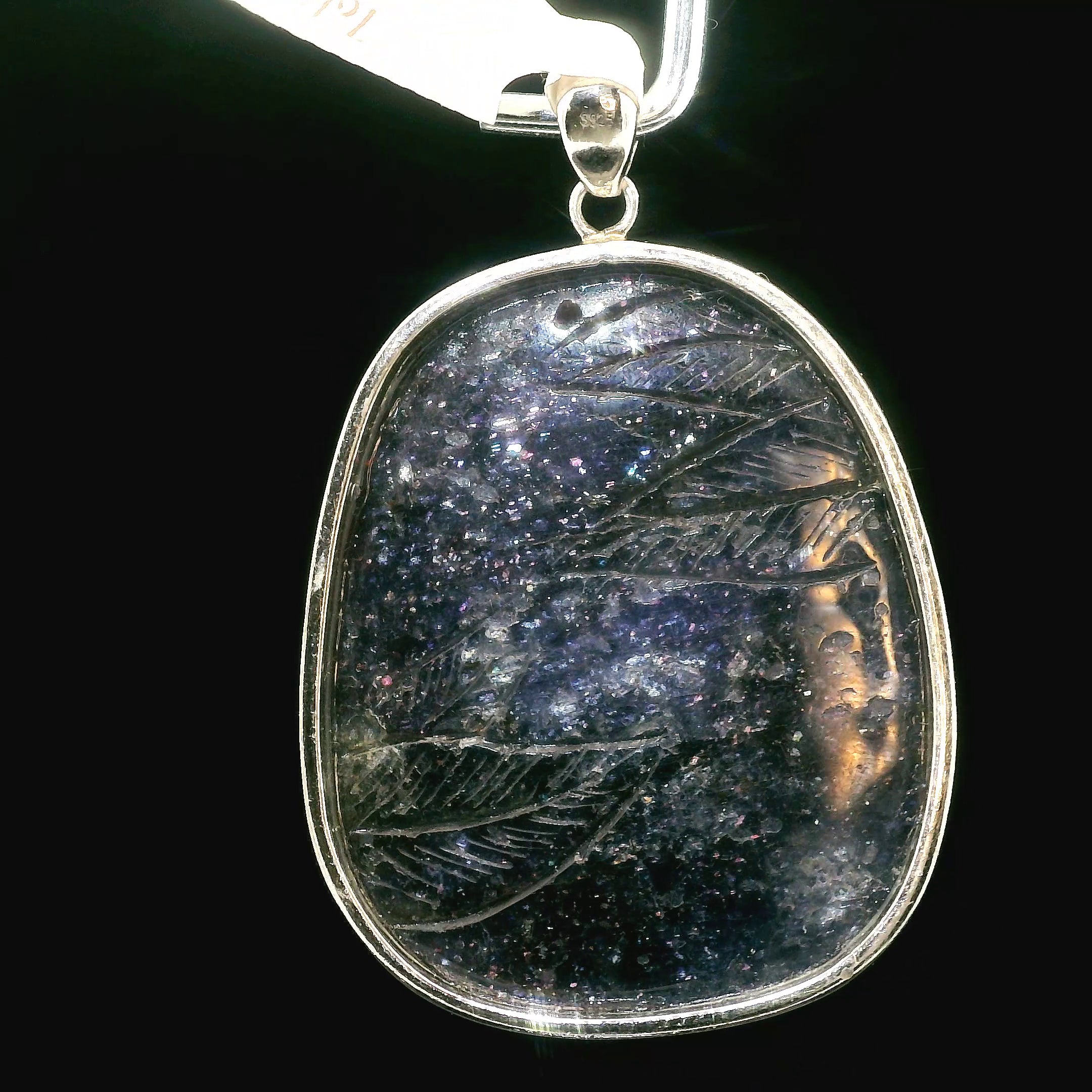 Iolite with Sunstone Dragon Pendant for Sharp Intuition & Visions