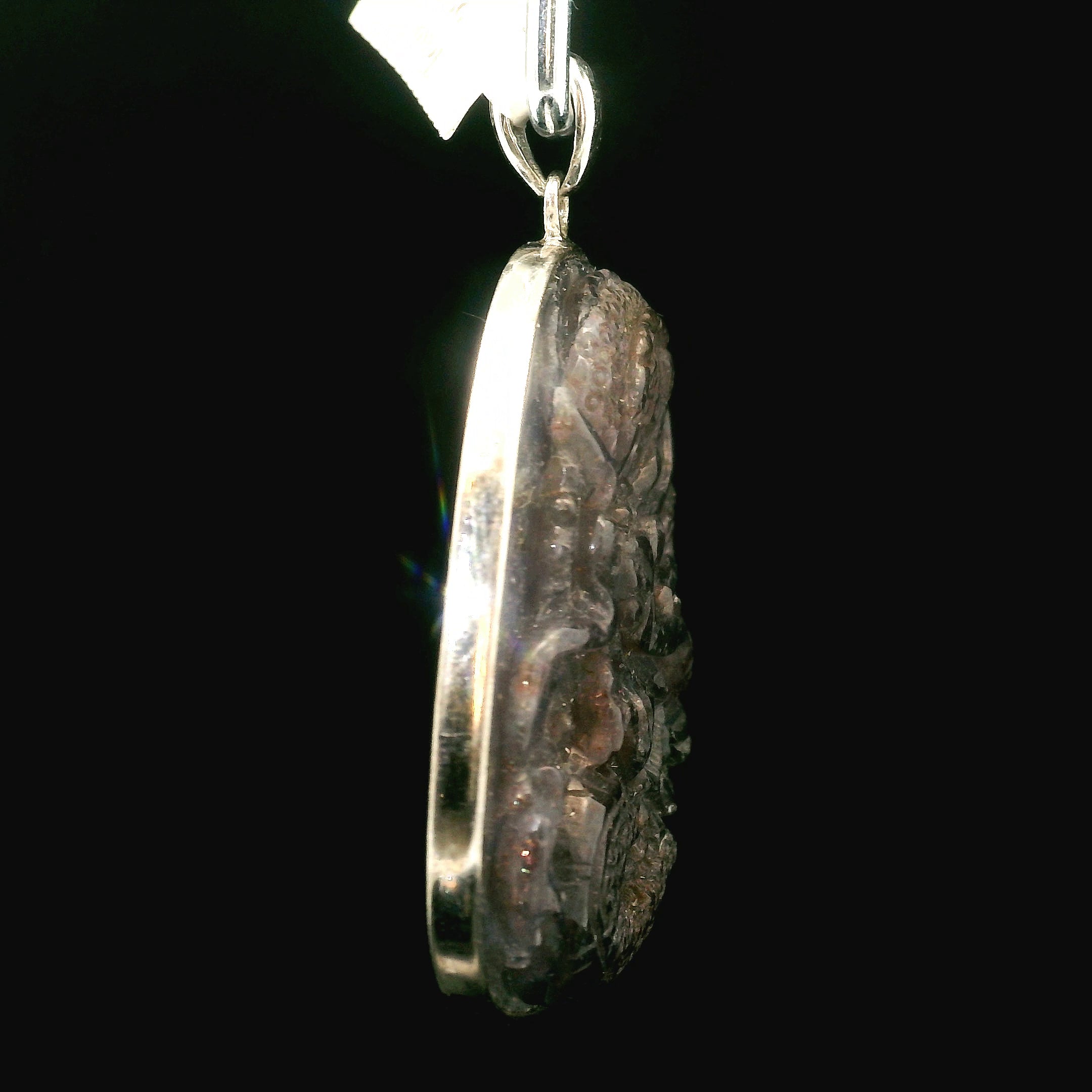 Iolite with Sunstone Dragon Pendant for Sharp Intuition & Visions