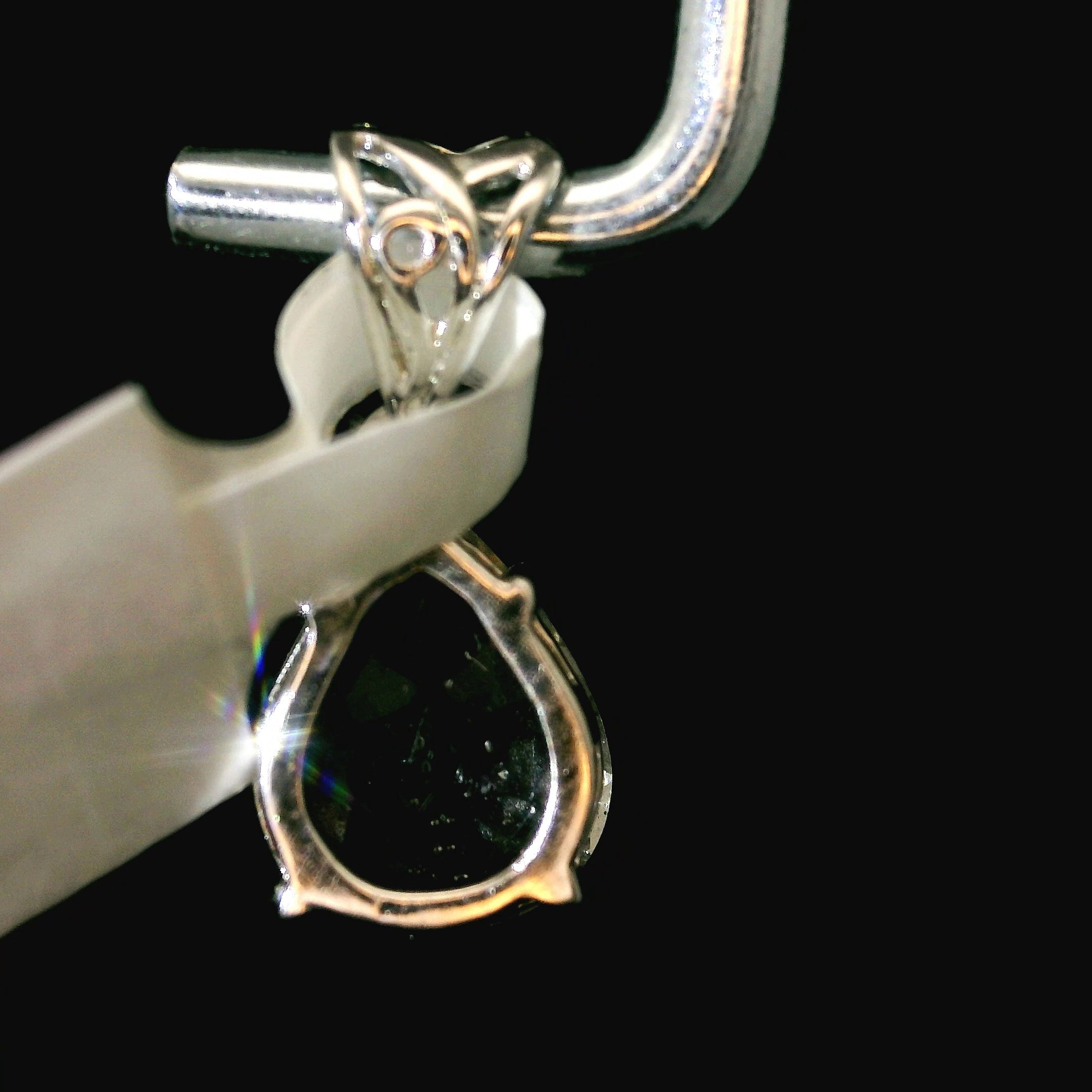 Pink Fire Covellite in Quartz .925 Silver Pendant for Spiritual Evolution and Energy Flow