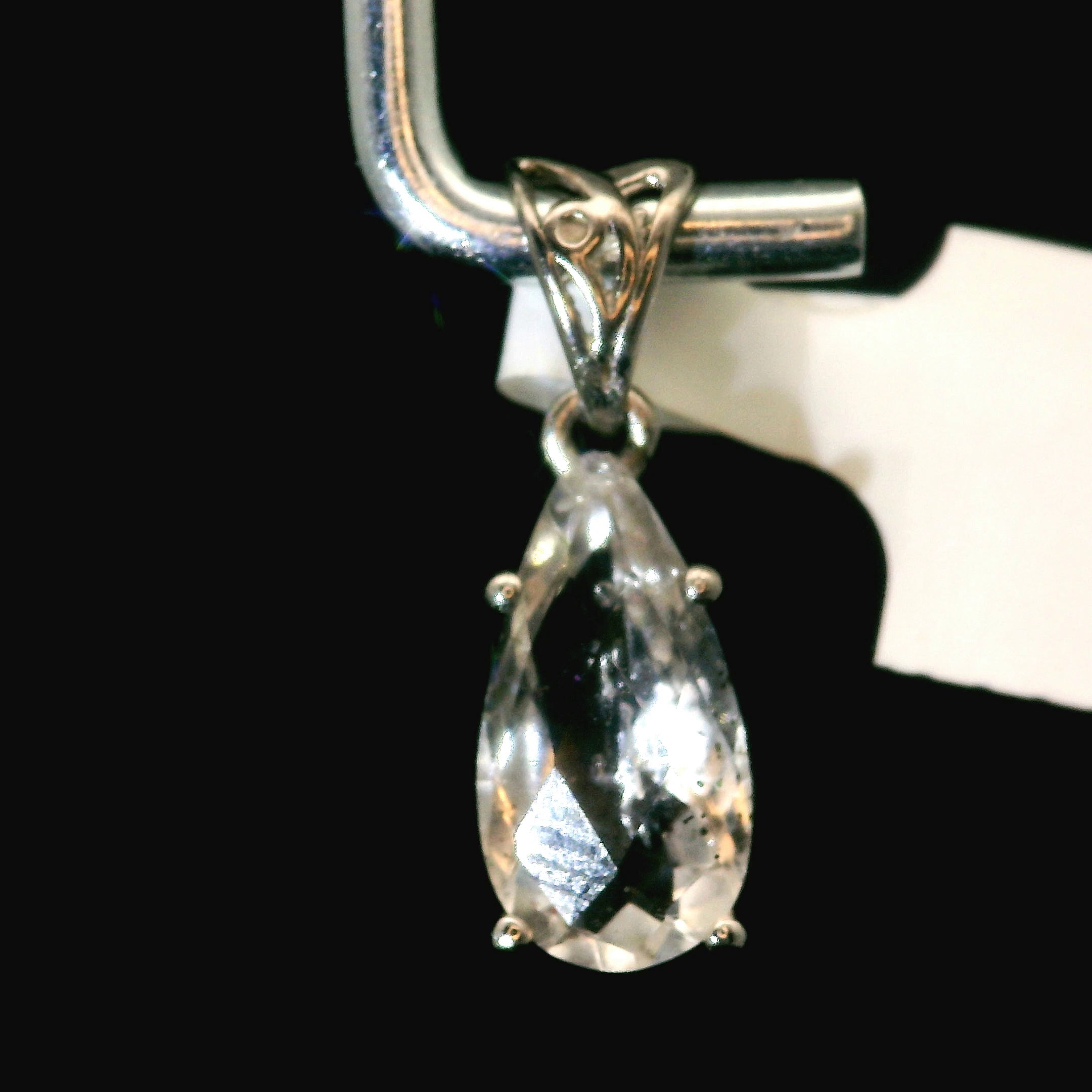 Pink Fire Covellite in Quartz .925 Silver Pendant for Spiritual Evolution and Energy Flow