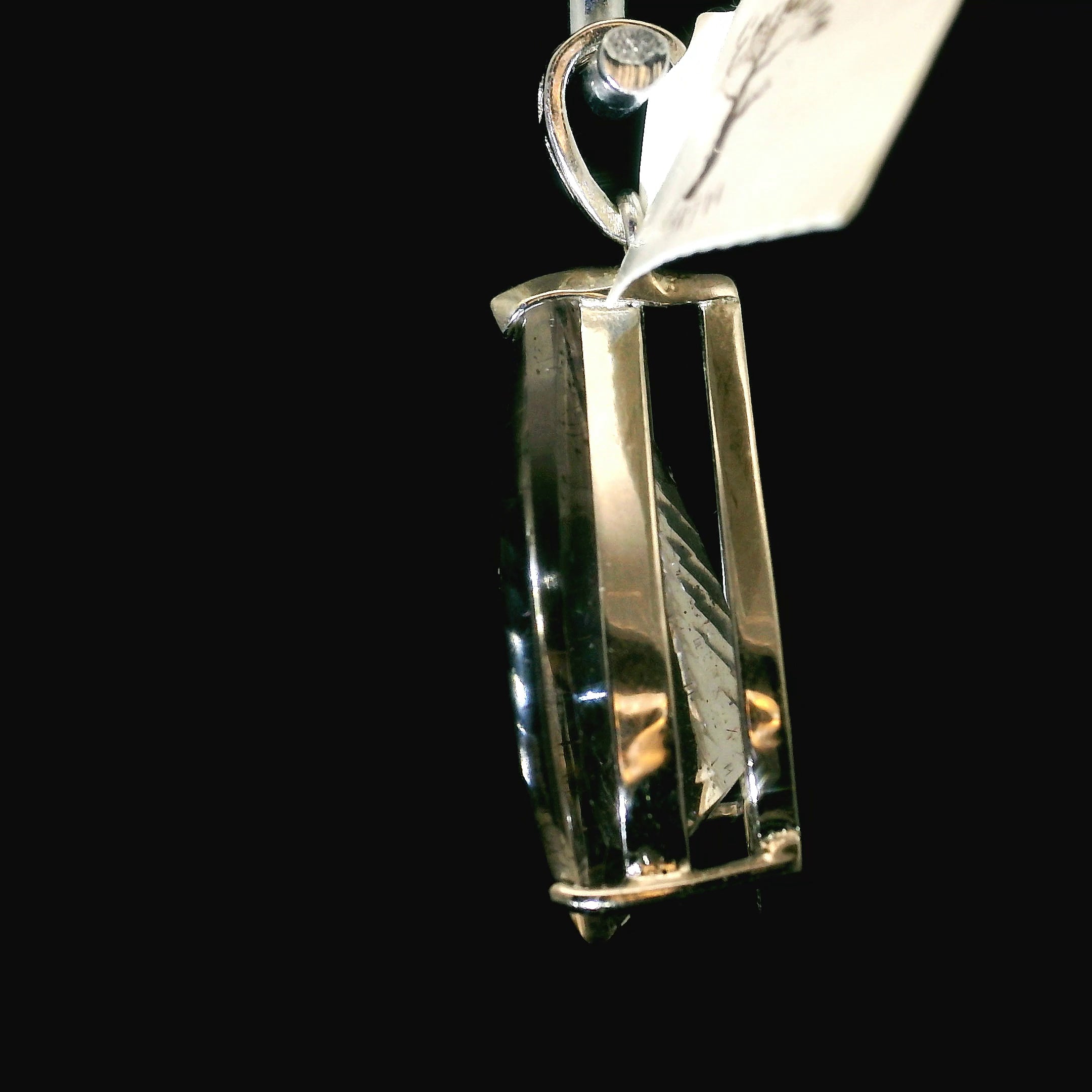 Pink Fire Covellite in Quartz .925 Silver Pendant for Spiritual Evolution and Energy Flow
