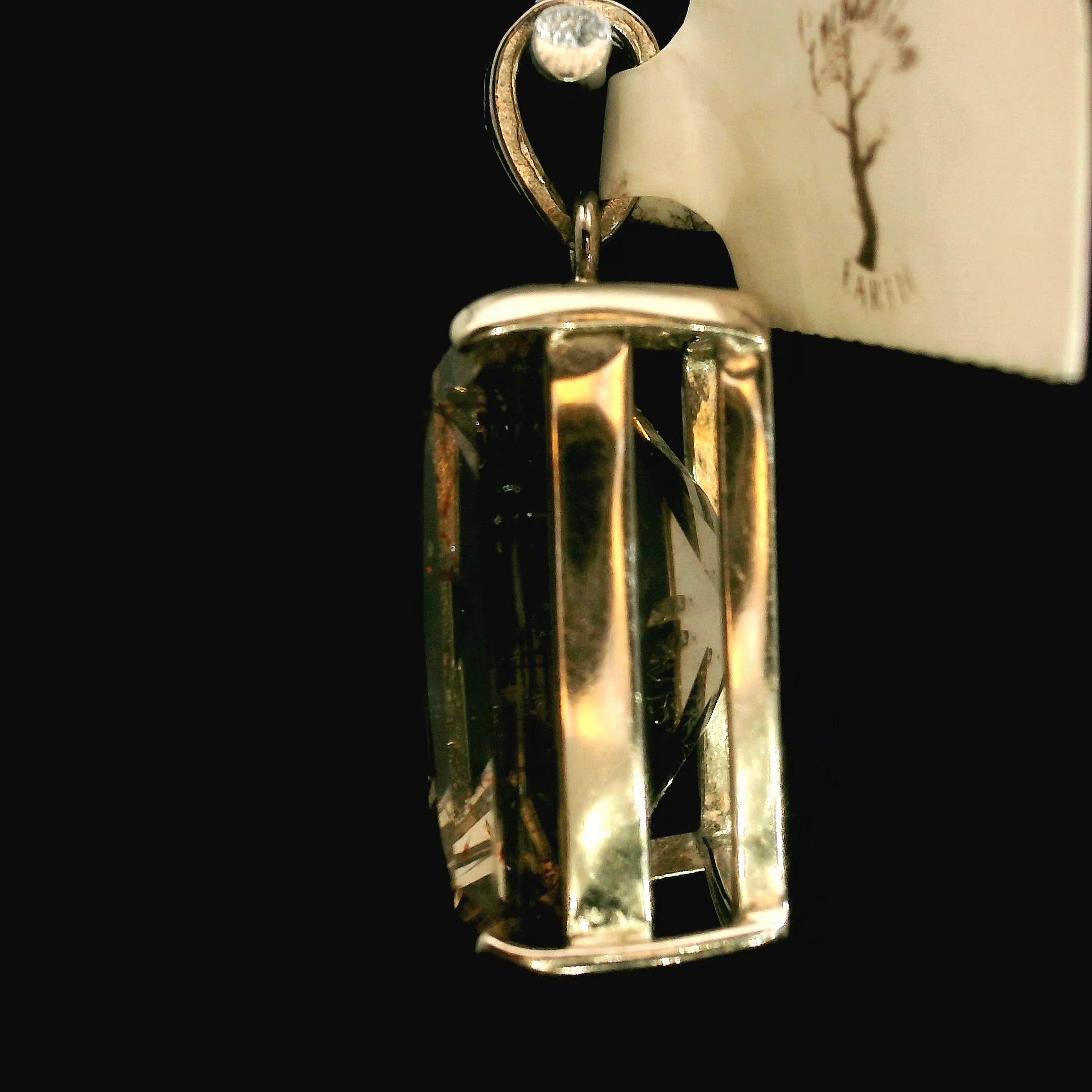Pink Fire Covellite in Quartz .925 Silver Pendant for Spiritual Evolution and Energy Flow