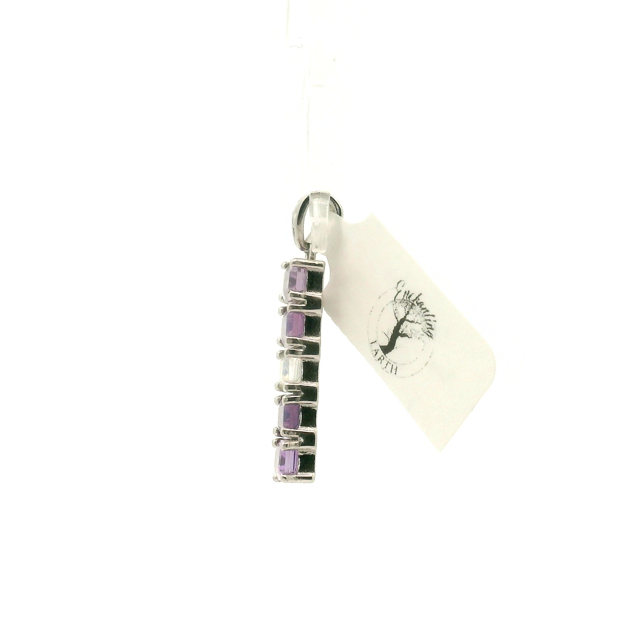 Rectangle Stacker Pendant .925 Silver for Healing, Intention Setting and Manifesting your Desires