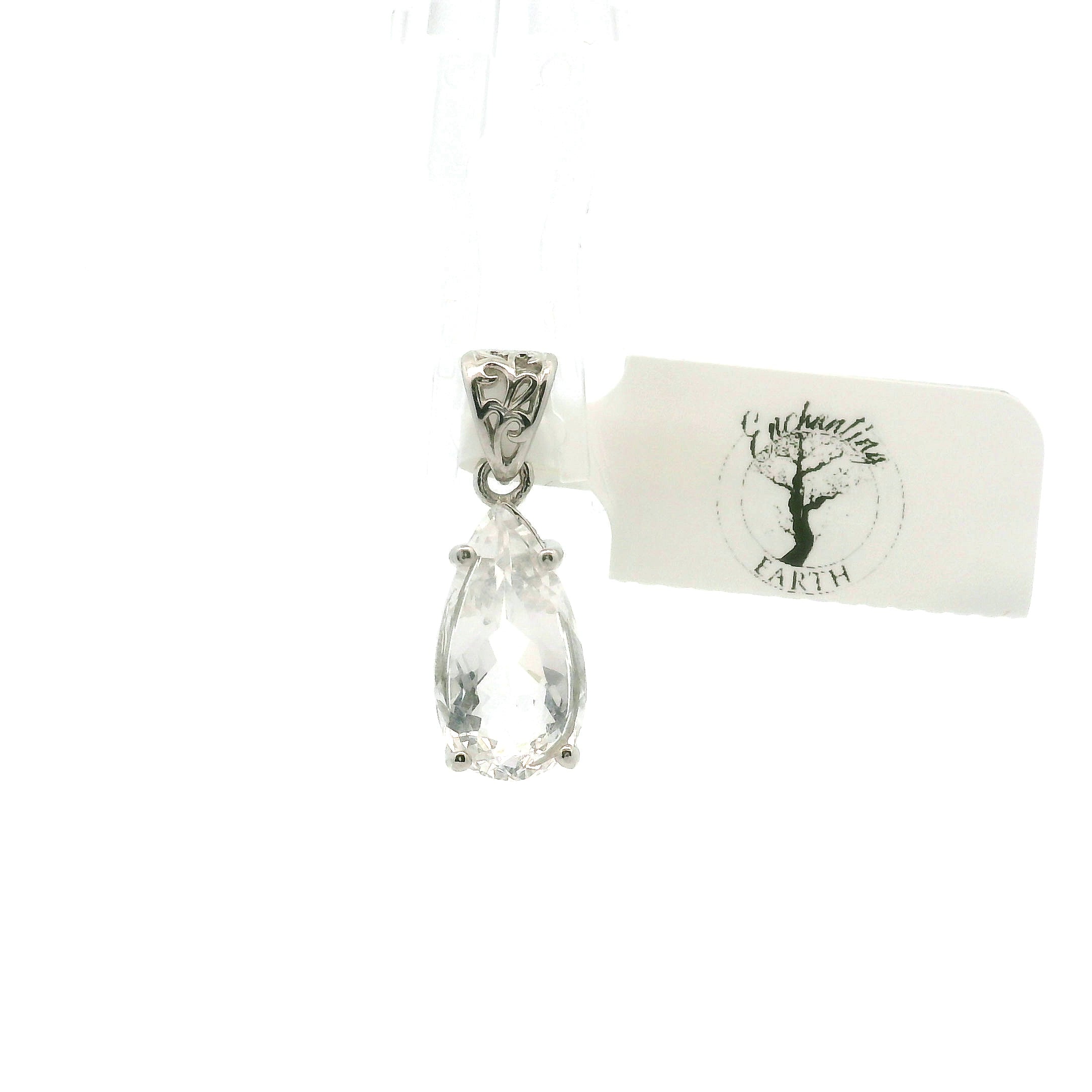 Pollucite Pendant 925 Silver for Good Luck, Protection and Connection to Source