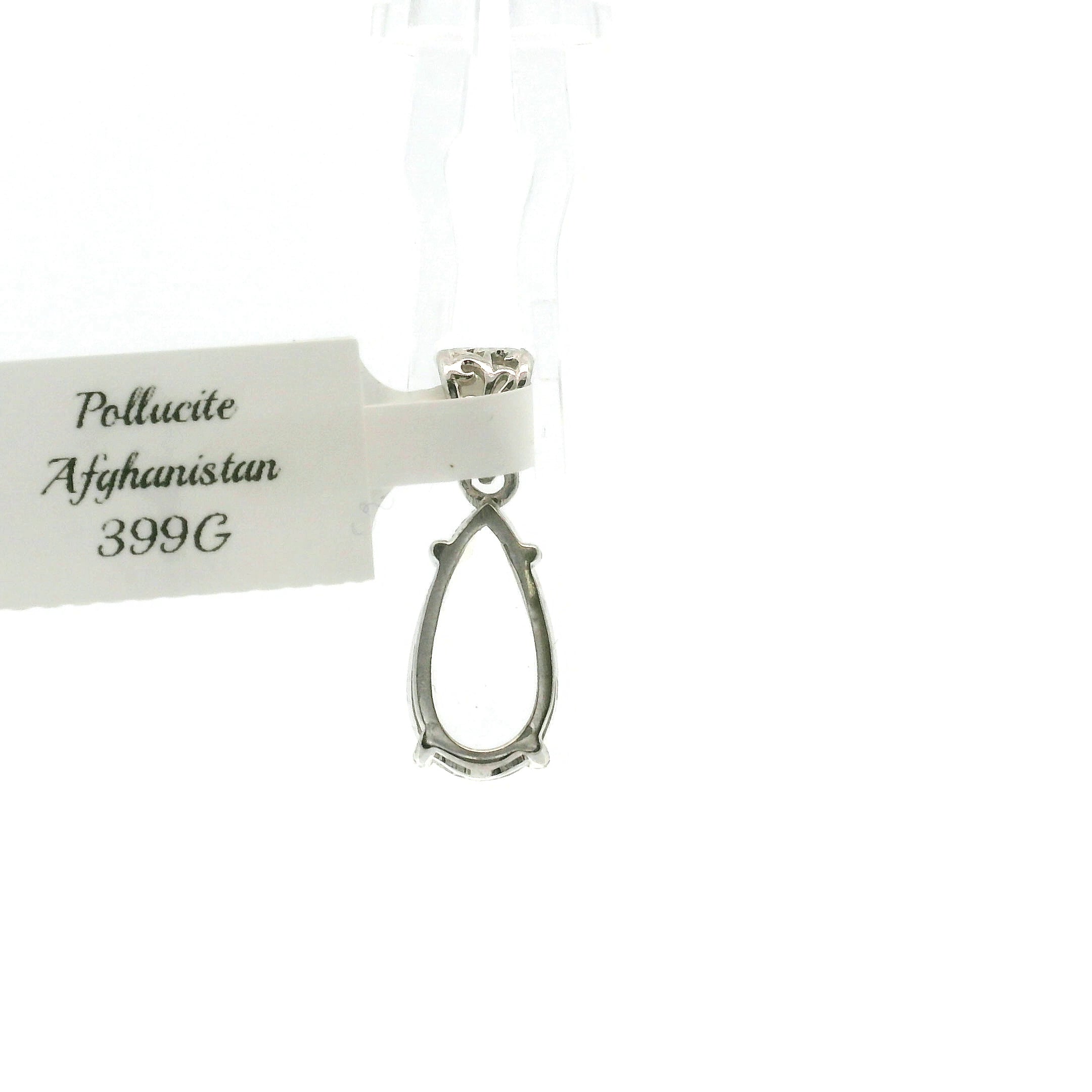 Pollucite Pendant 925 Silver for Good Luck, Protection and Connection to Source