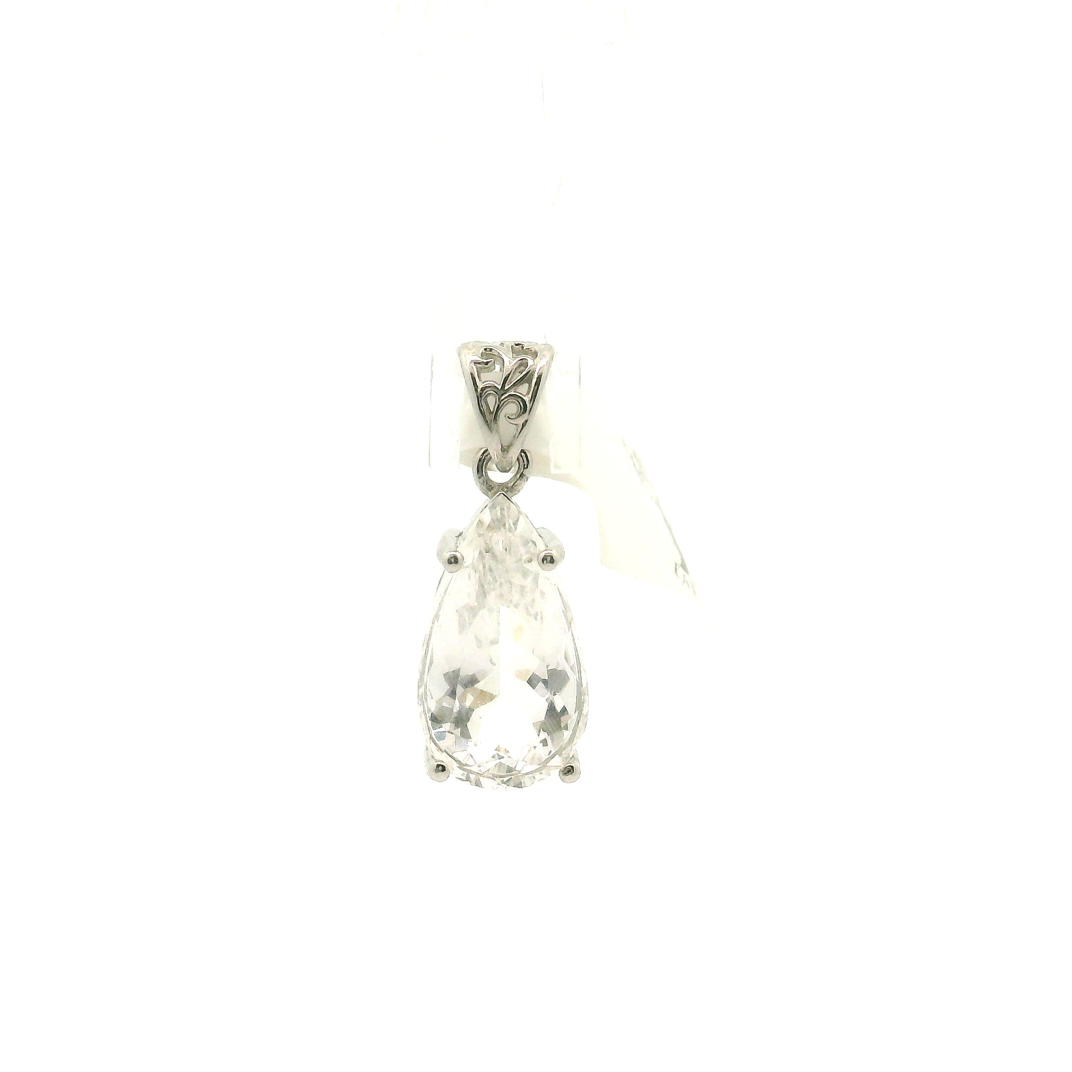 Pollucite Pendant 925 Silver for Good Luck, Protection and Connection to Source