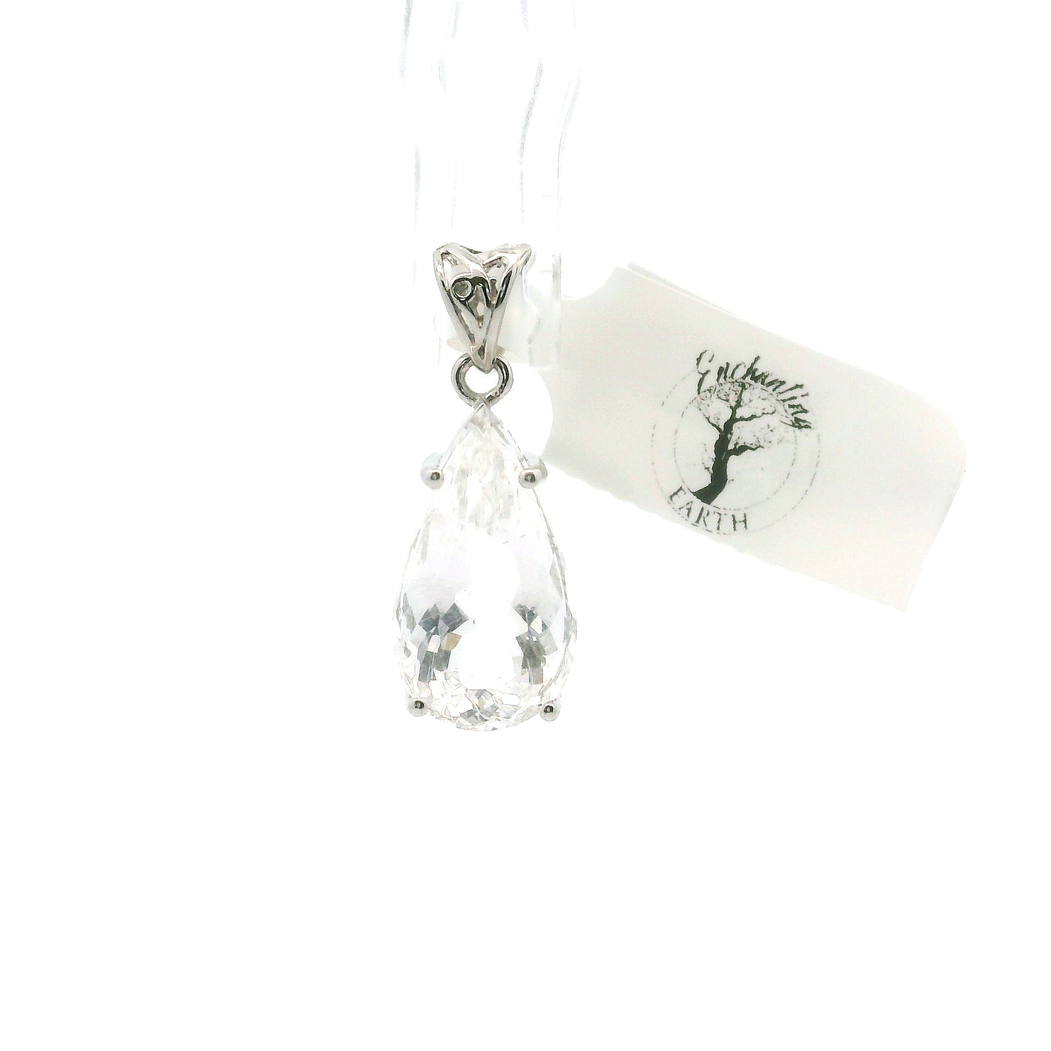 Pollucite Pendant 925 Silver for Good Luck, Protection and Connection to Source