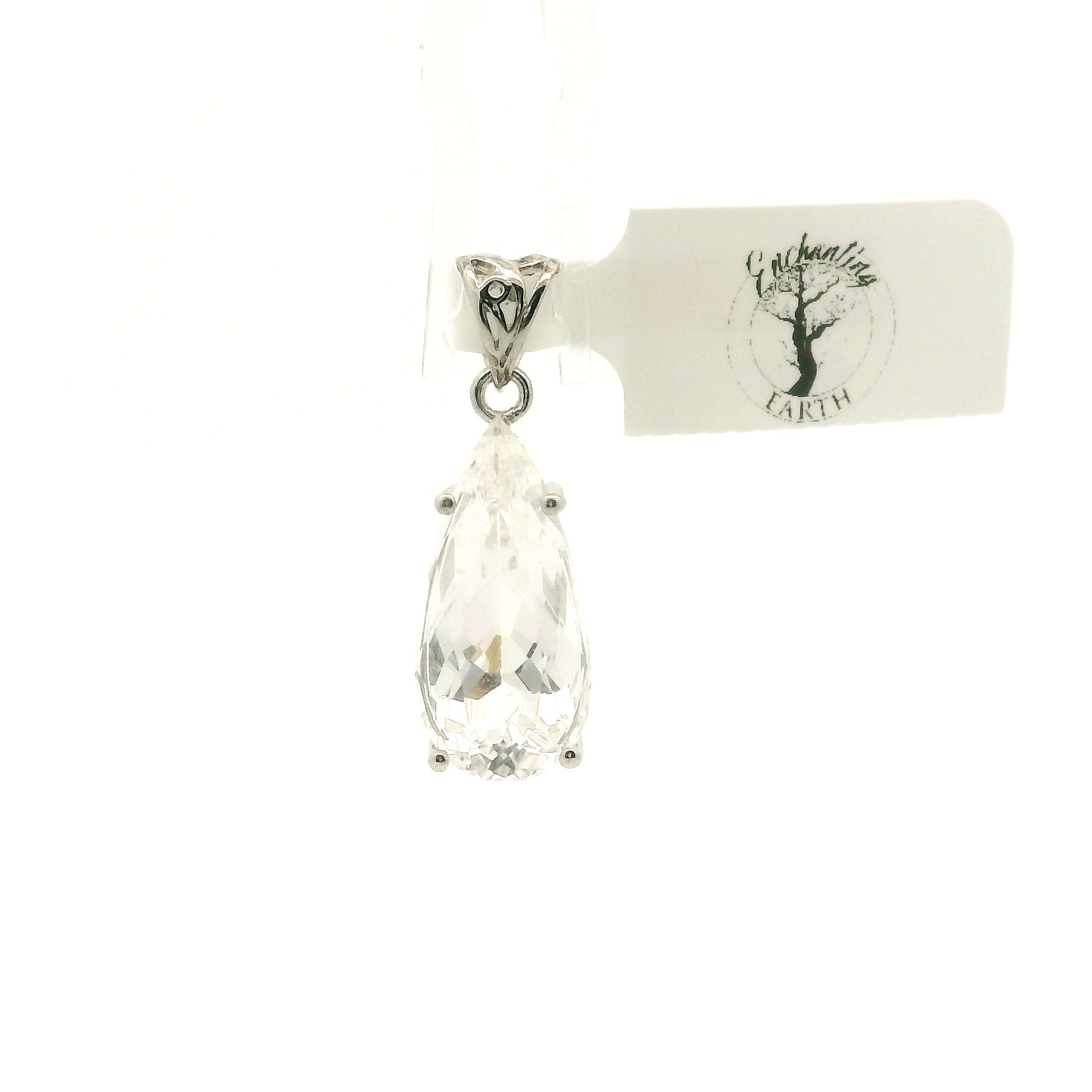 Pollucite Pendant 925 Silver for Good Luck, Protection and Connection to Source