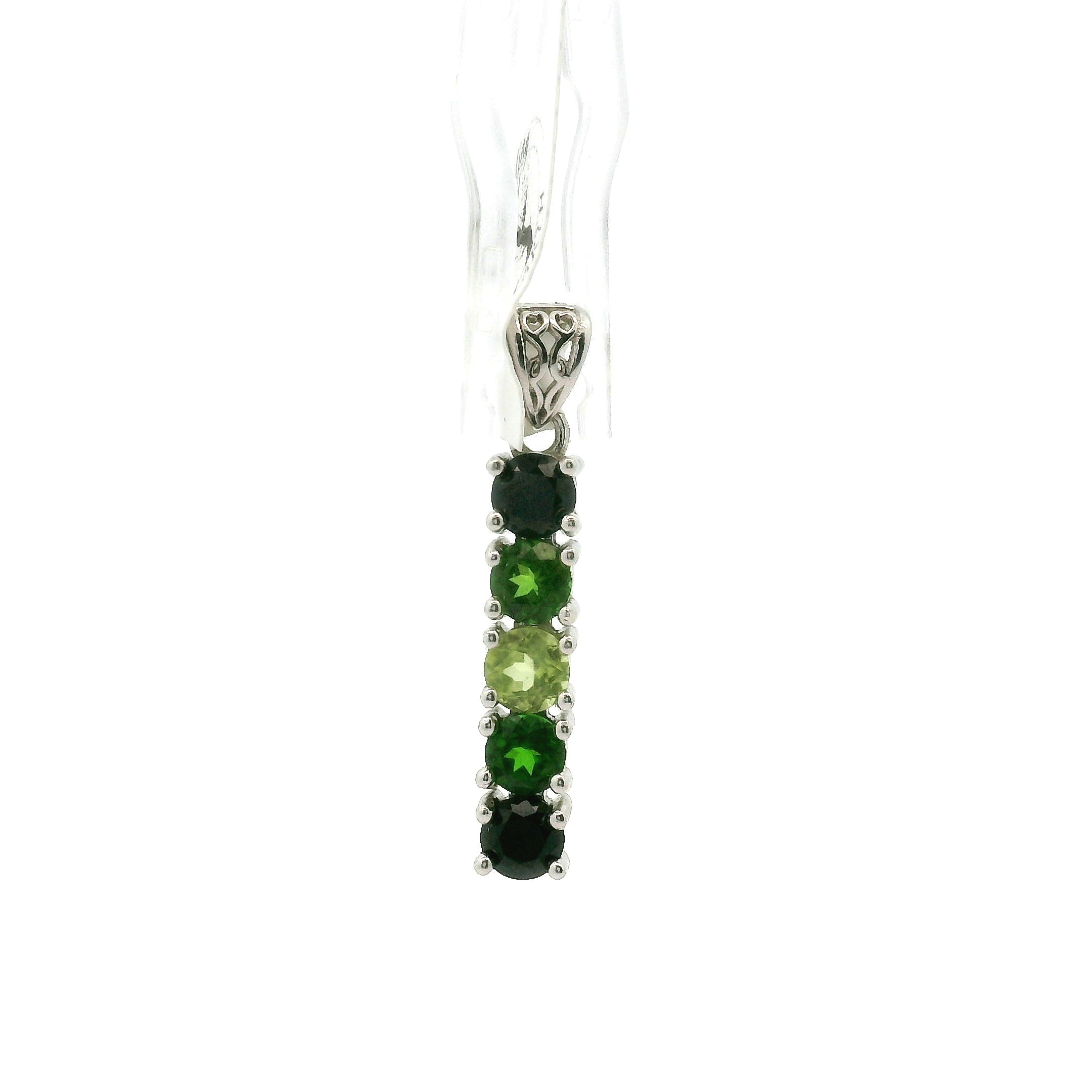 Multi-stone Stacker Pendant .925 Silver for Healing, Intention Setting and Manifesting your Desires