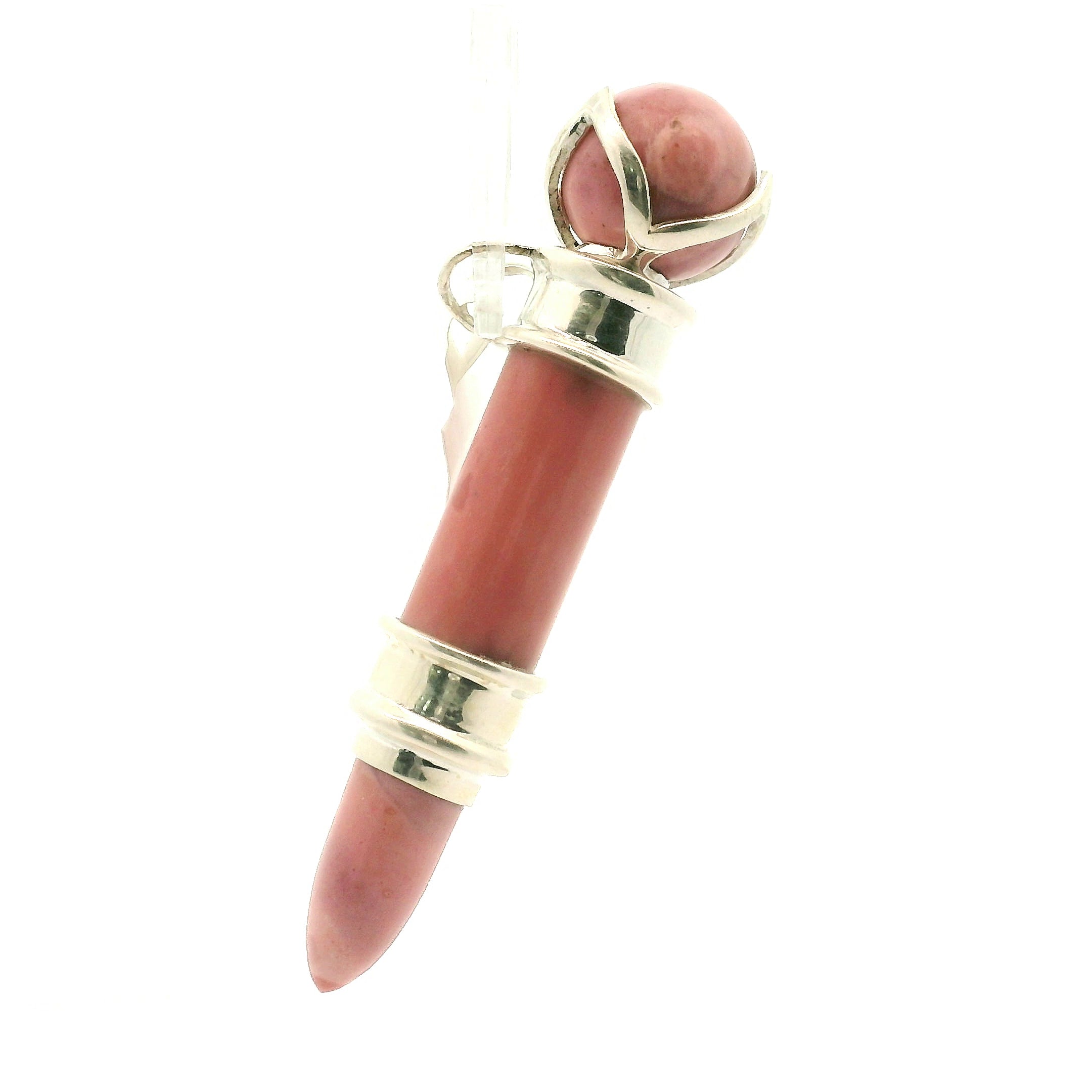 Pink Opal Wandlet .925 Silver for Love, Romance and Peace