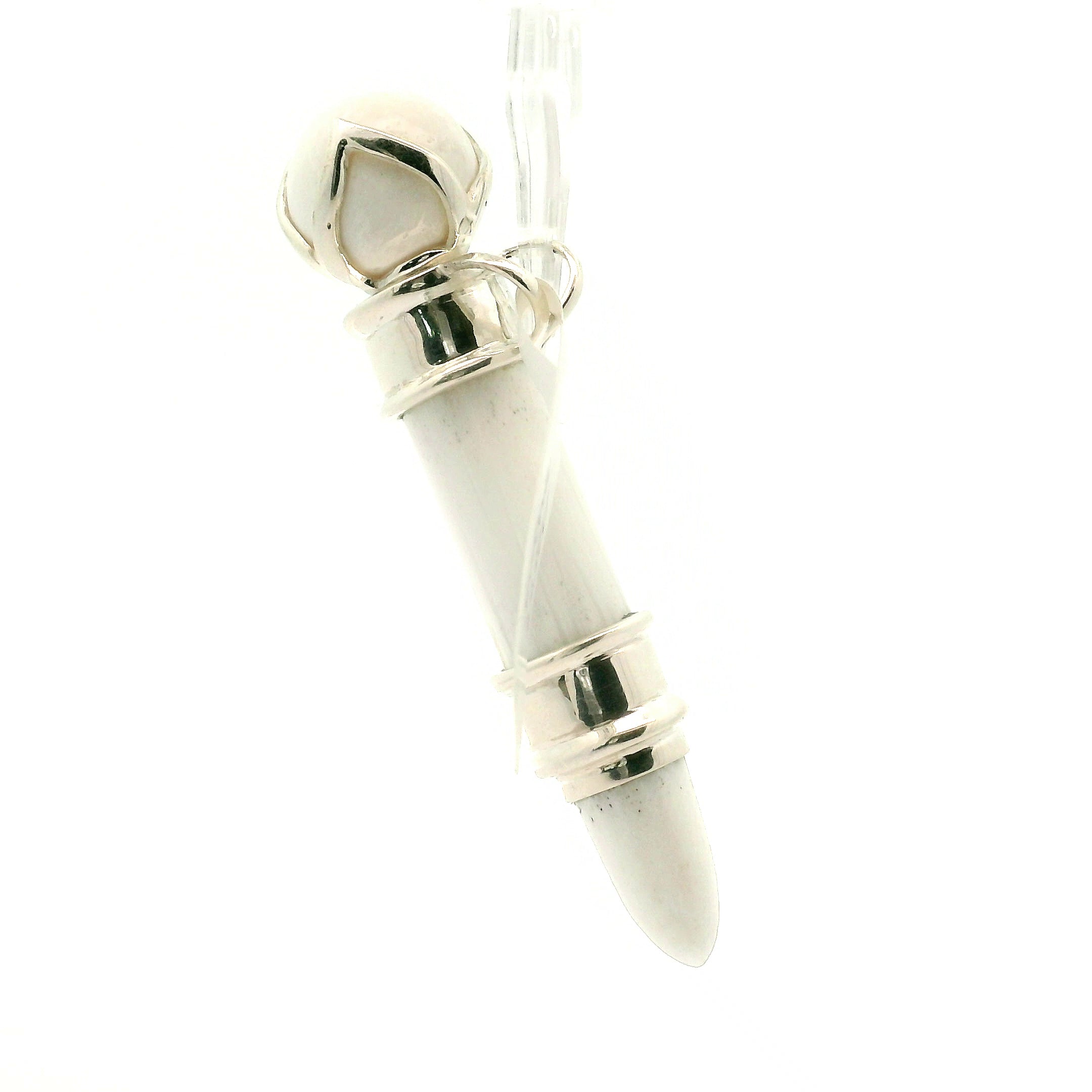 Scolecite Wandlet .925 Silver for Accessing Higher Realms and Lineage Healing
