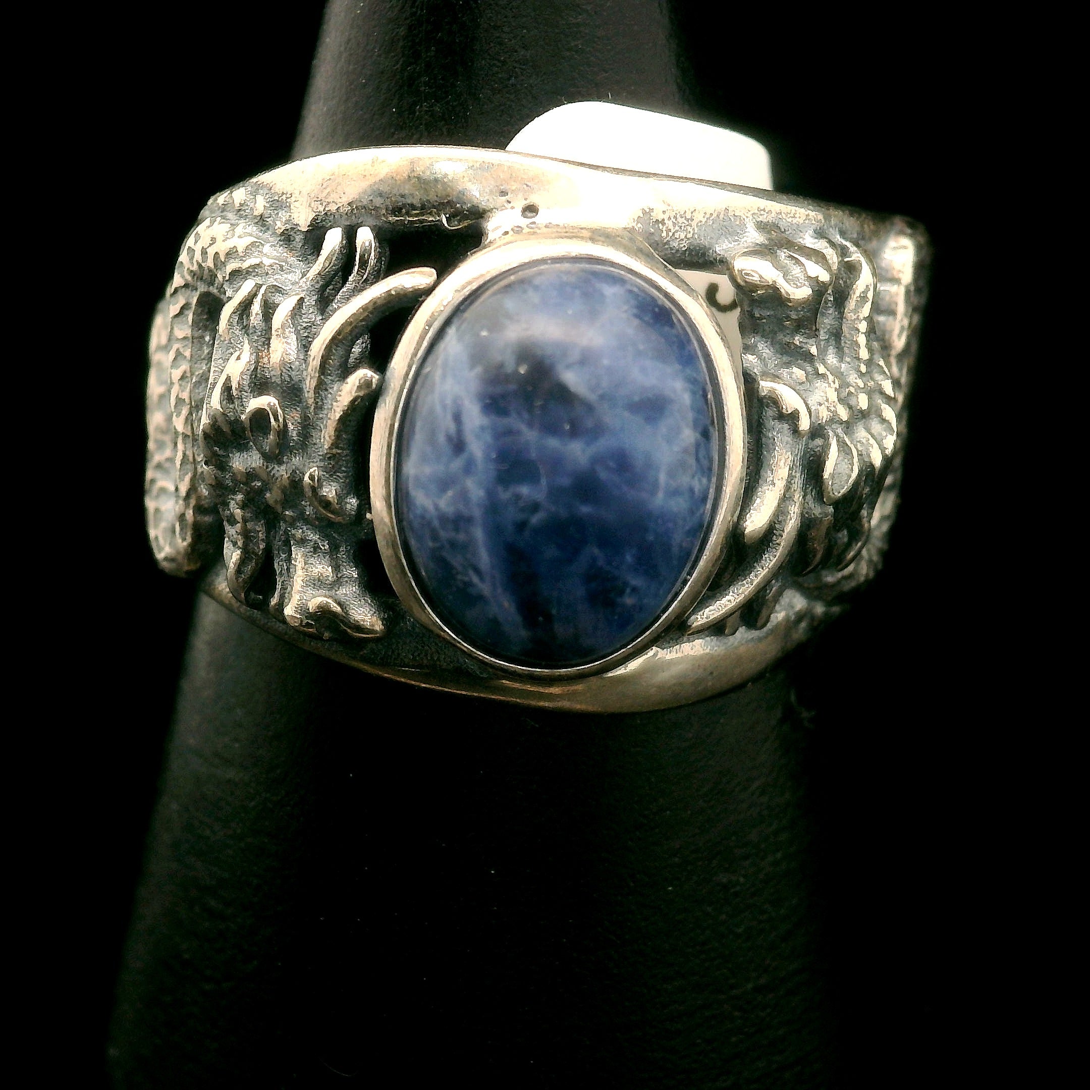 Dragon Cuff Ring 925 Silver for Courage, Protection and Personal Power