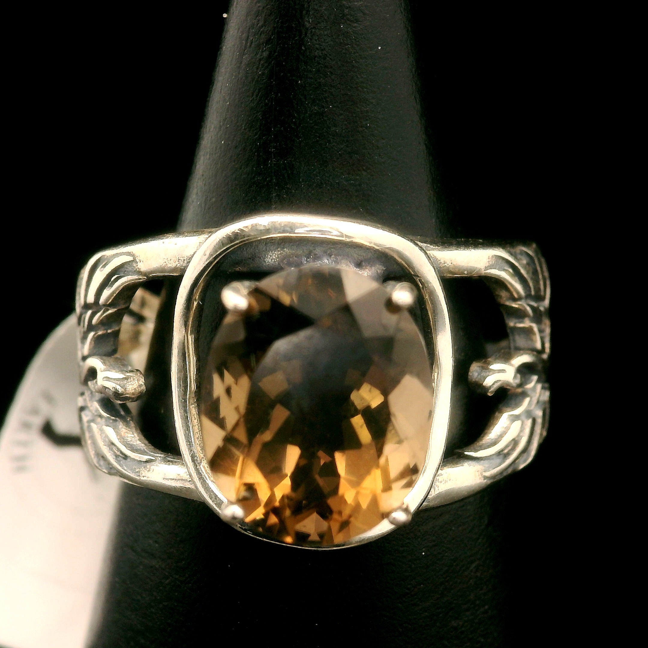 Phoenix Cuff Ring 925 Silver for Courage, Rebirth and Transformation