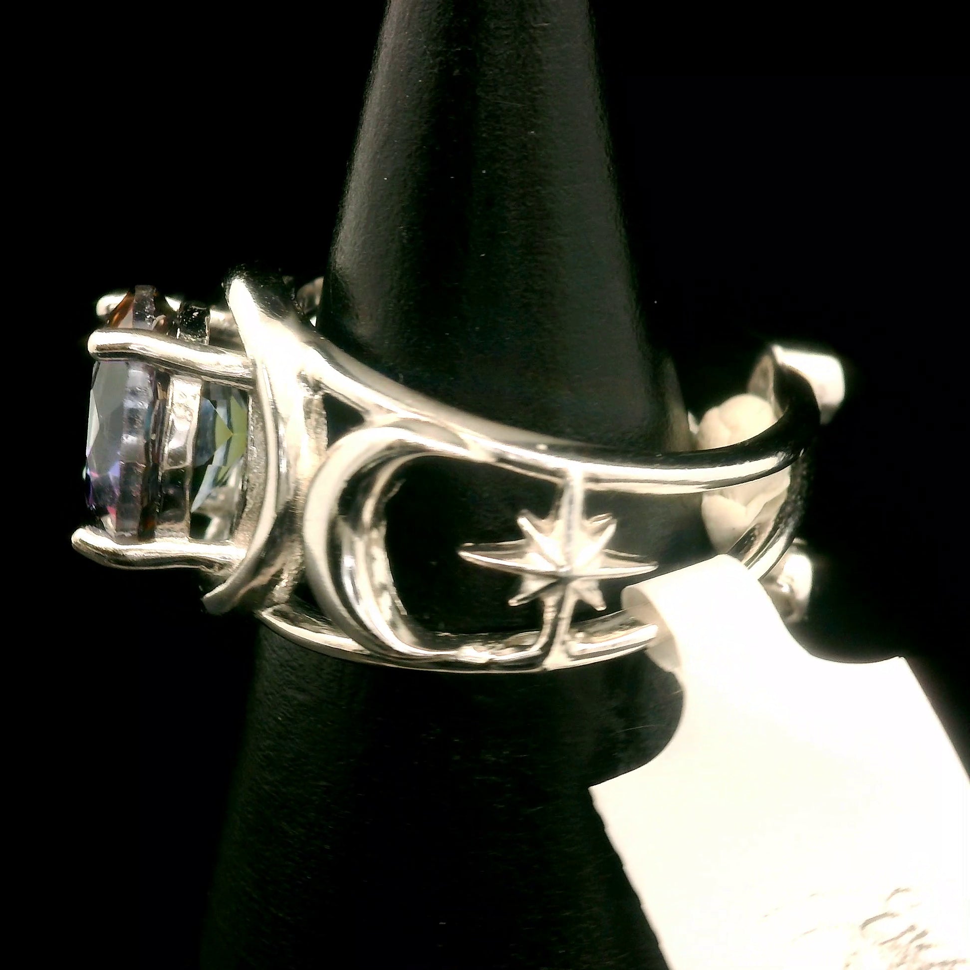 Mystic Topaz Tripple Cuff Ring .925 Silver for Overall Health & Healing of the Body
