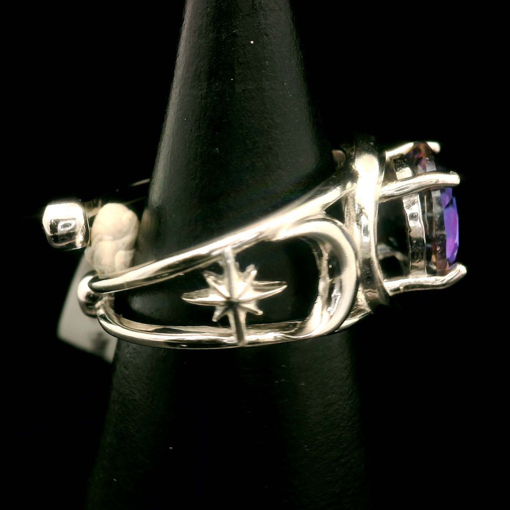 Mystic Topaz Tripple Cuff Ring .925 Silver for Overall Health & Healing of the Body