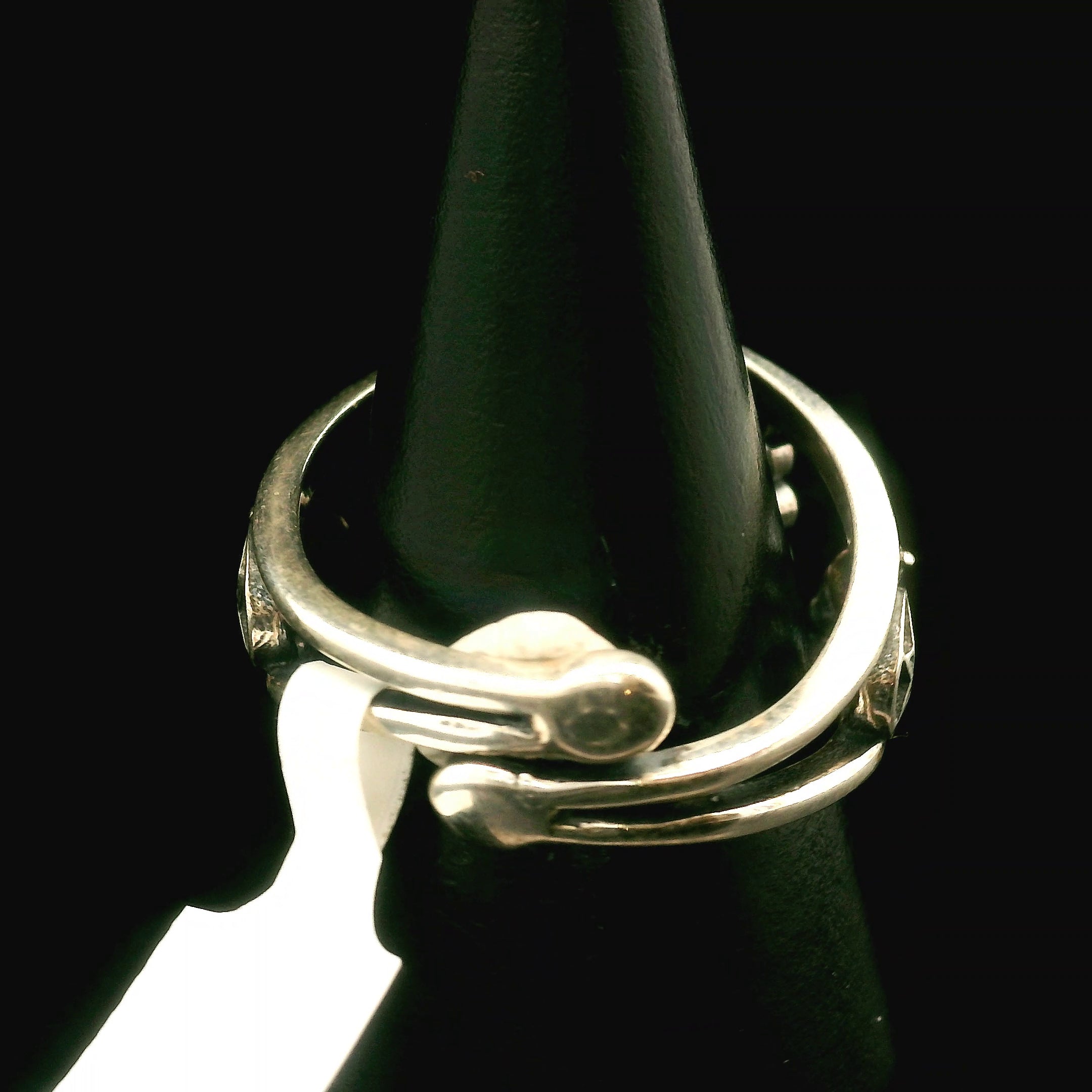 Garnet Raven Cuff Ring .925 Silver for Health and Strength