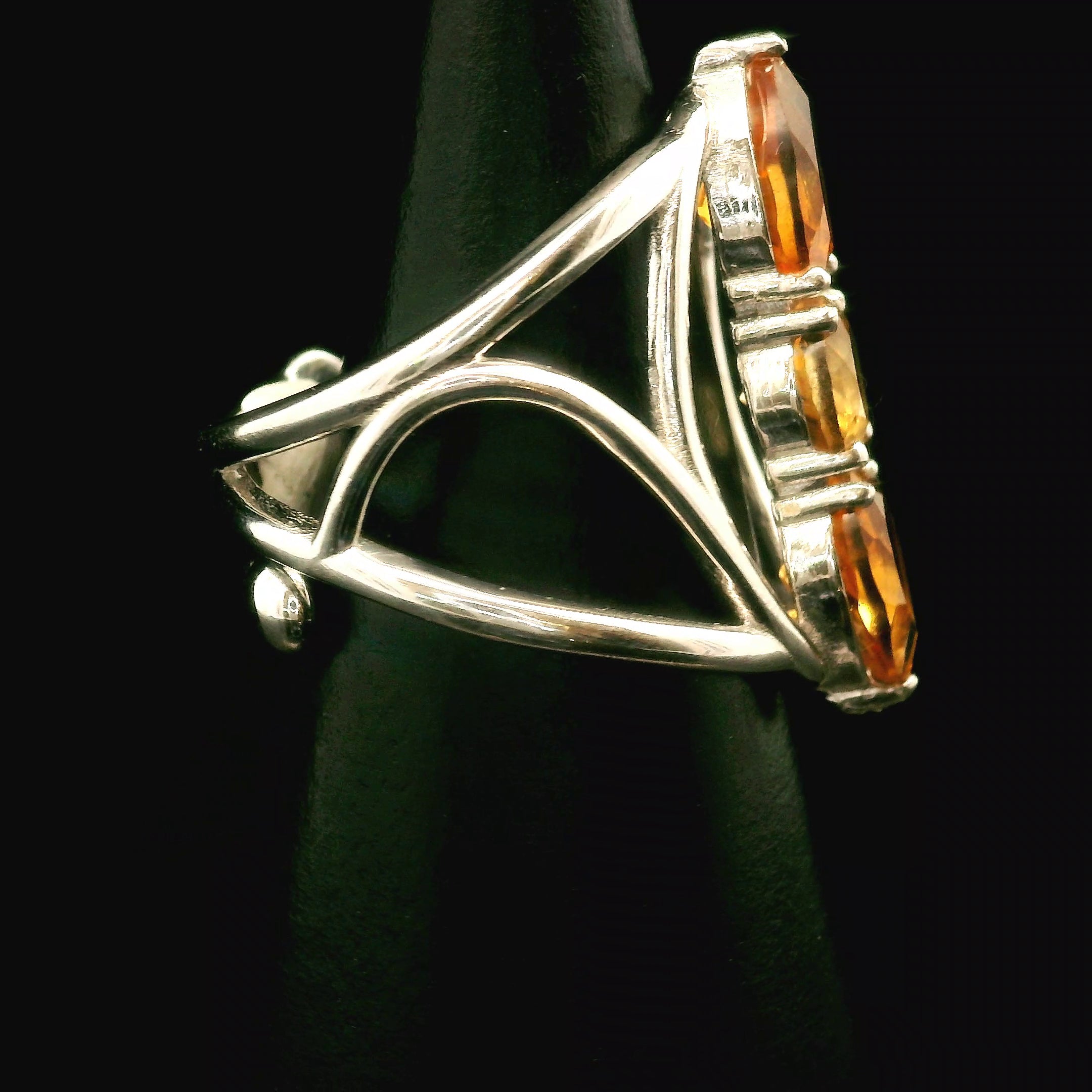 Wand Cuff Ring .925 Silver for Higher Levels of Awareness, Peaceful Communication and Clarity