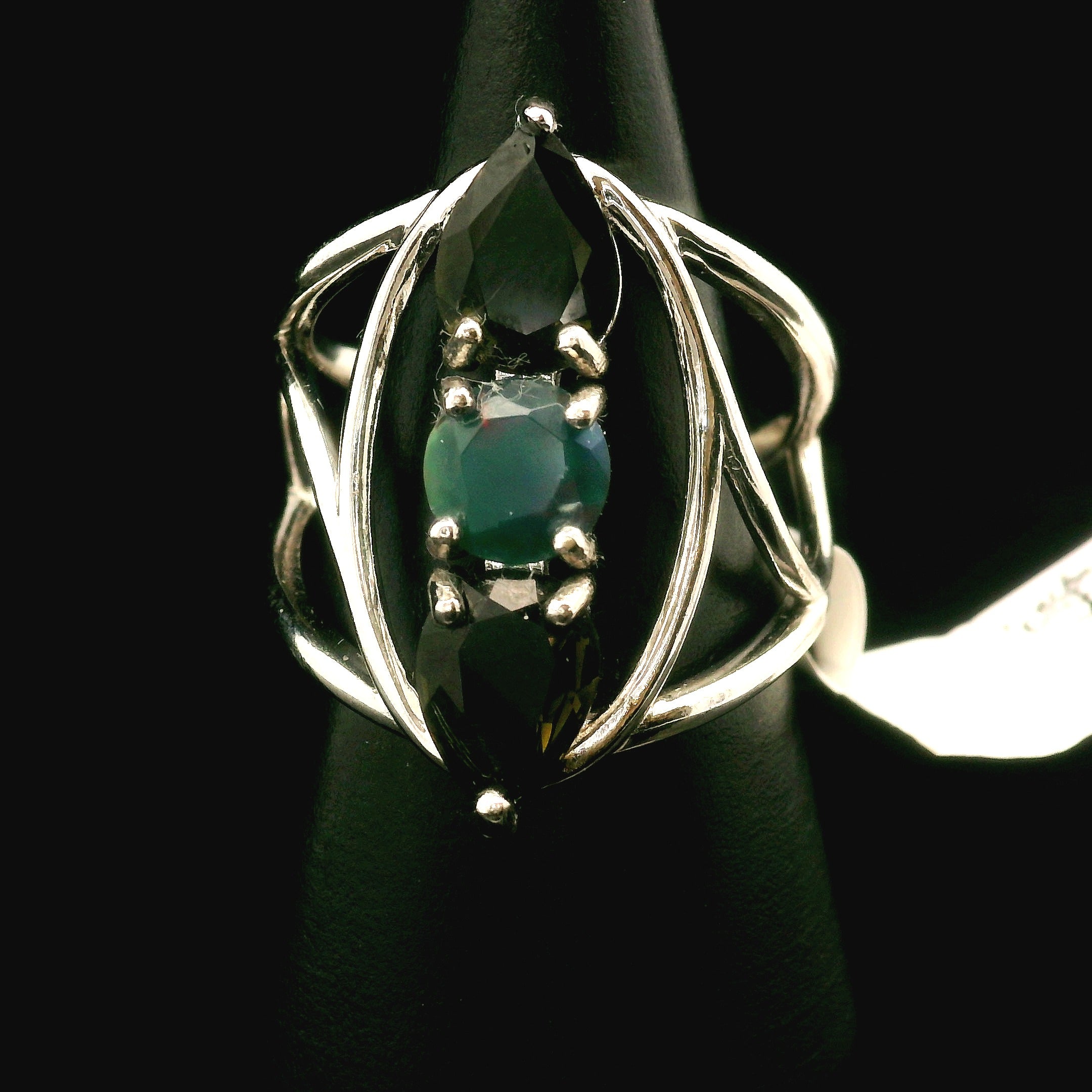 Wand Cuff Ring .925 Silver for Higher Levels of Awareness, Peaceful Communication and Clarity