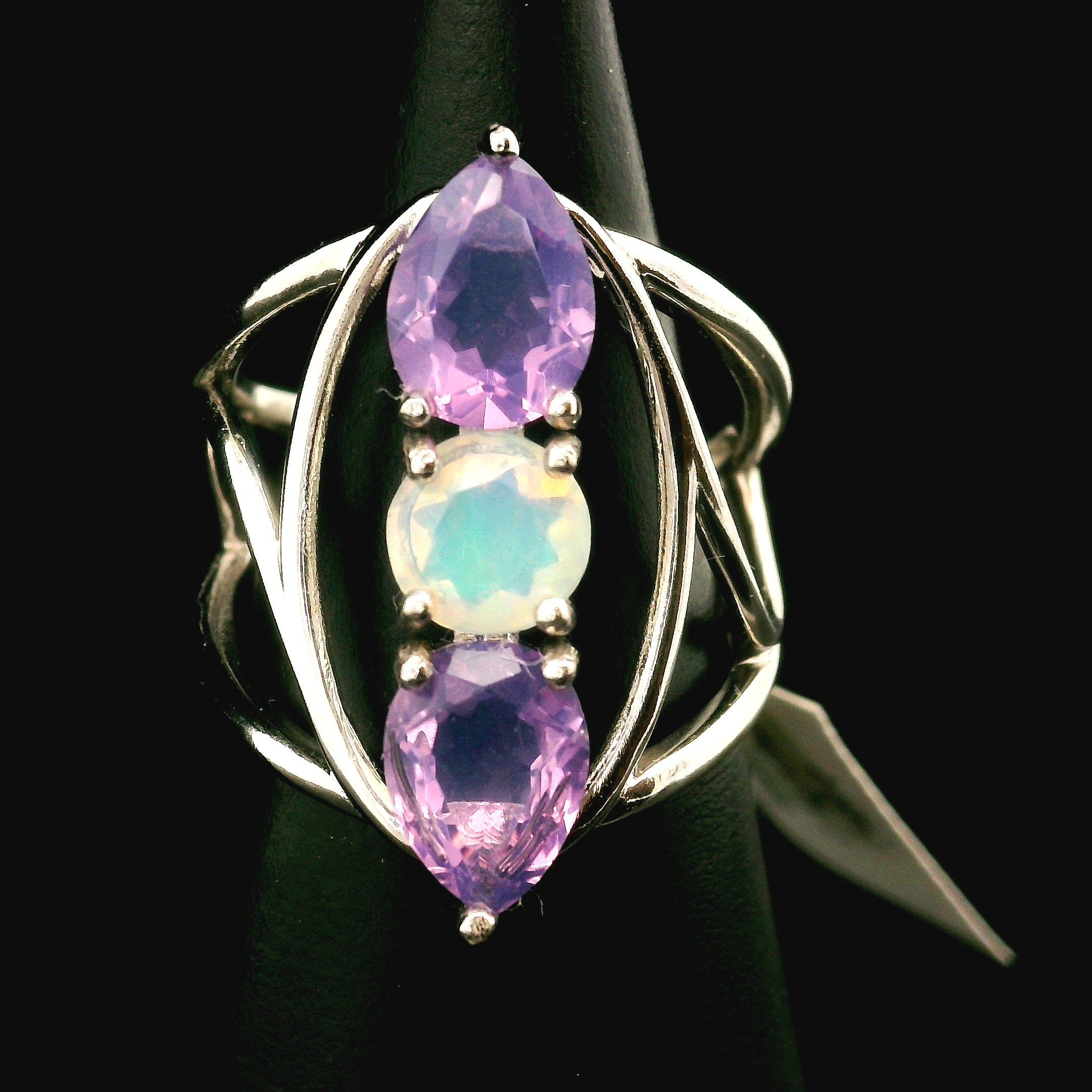 Wand Cuff Ring .925 Silver for Higher Levels of Awareness, Peaceful Communication and Clarity