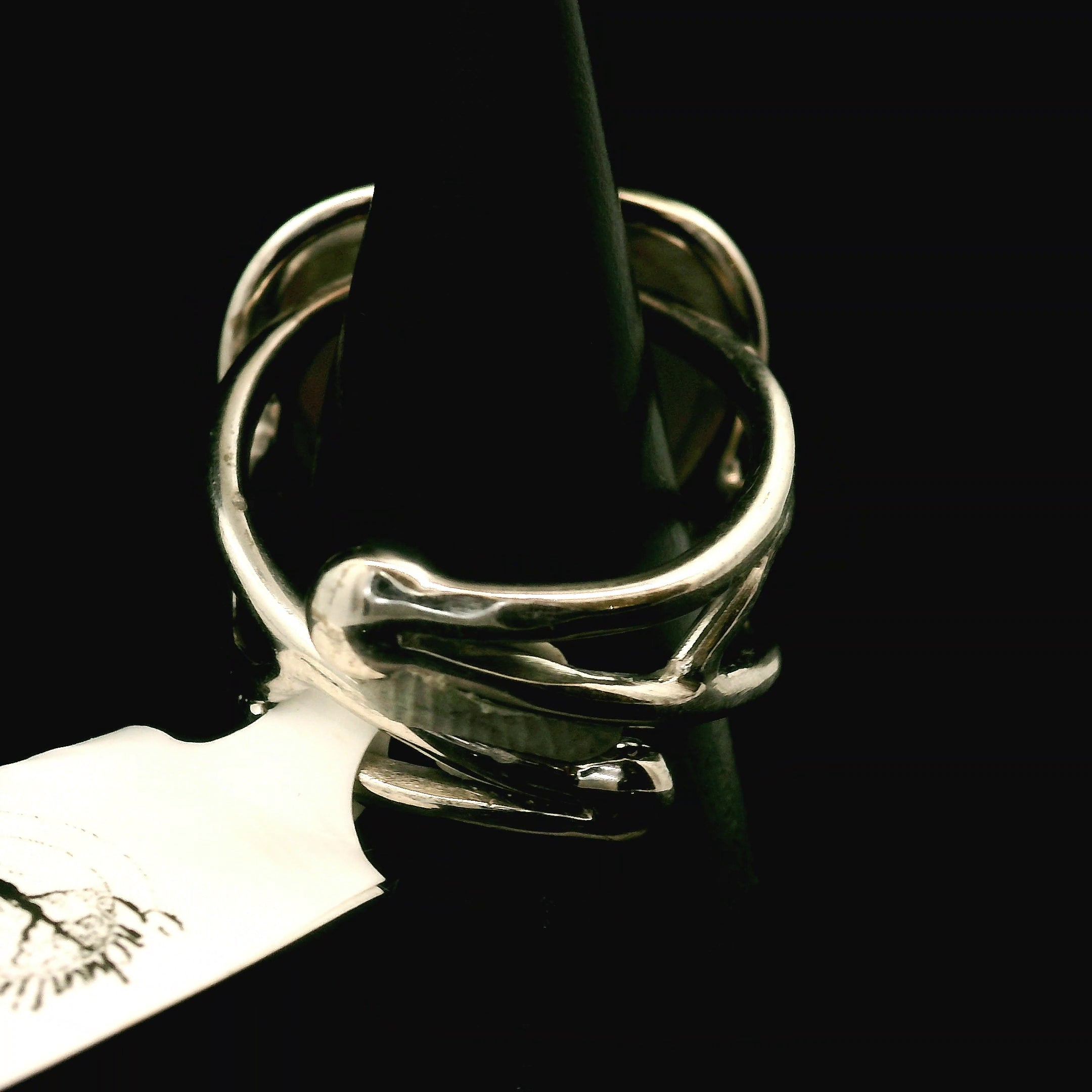 Mother of Pearl Cuff Ring .925 Silver for Embracing your Feminine Power, Harmony and Protection