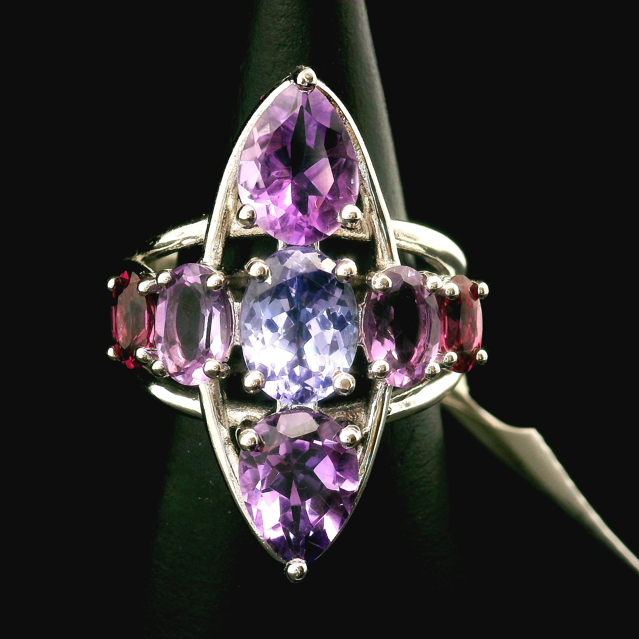 Cross Cuff Ring .925 Silver for Healing, Intention Setting and Manifesting your Desires