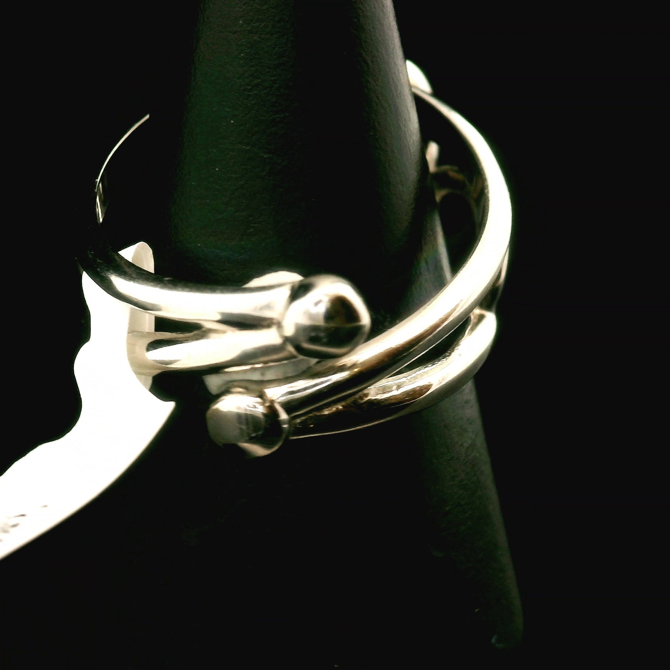 Tourmaline Cuff Ring .925 Silver for Awareness, Communication and Meditation