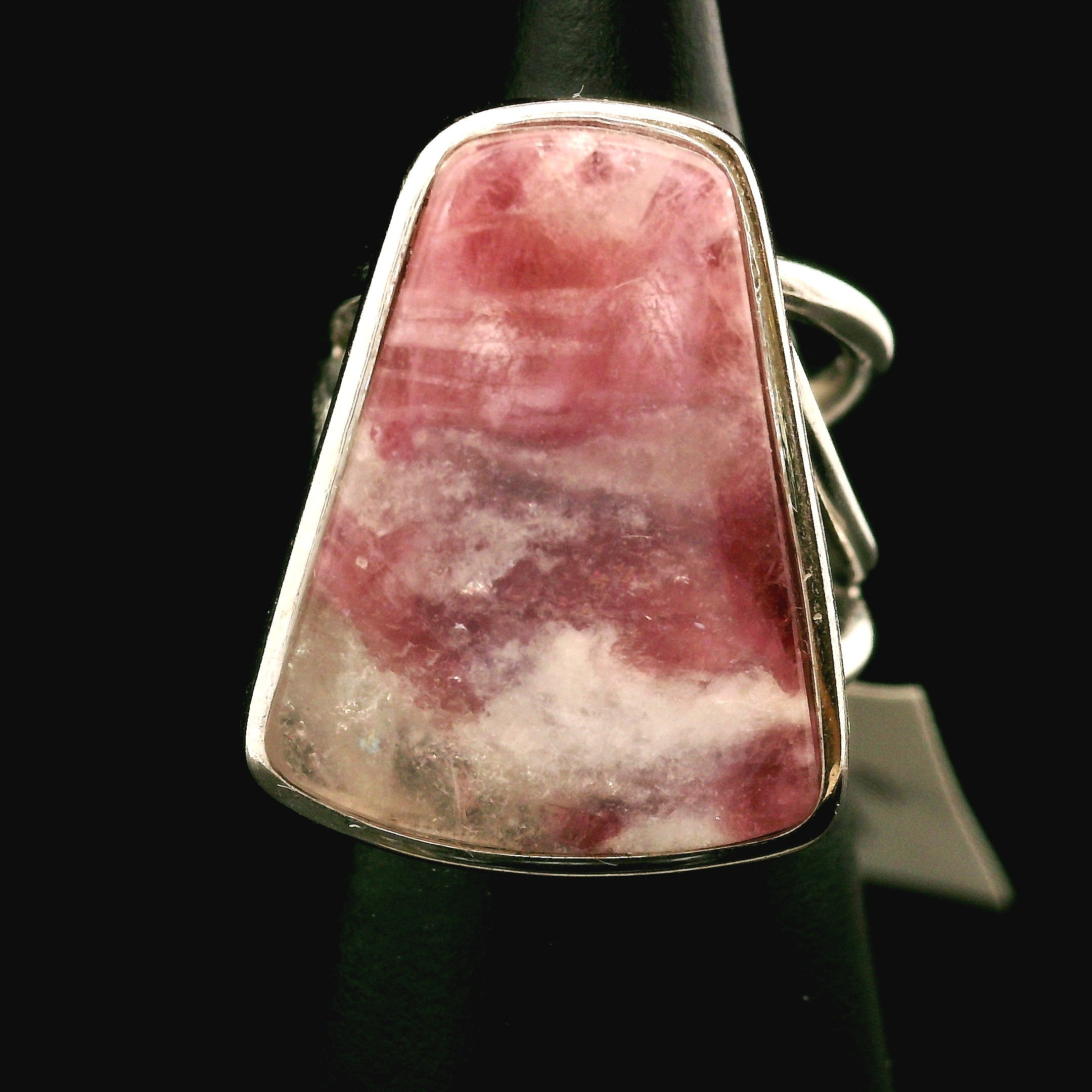 Unicorn Stone Cuff Ring .925 Silver for Awareness, Communication and Meditation