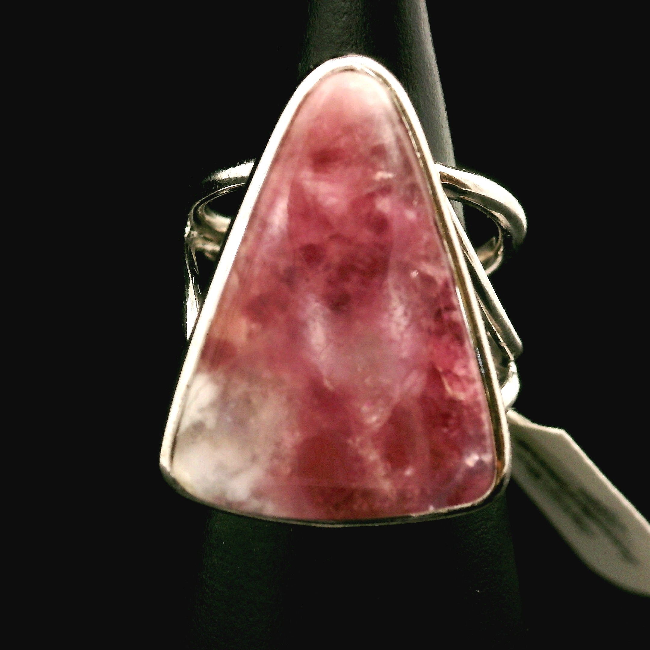 Unicorn Stone Cuff Ring .925 Silver for Awareness, Communication and Meditation