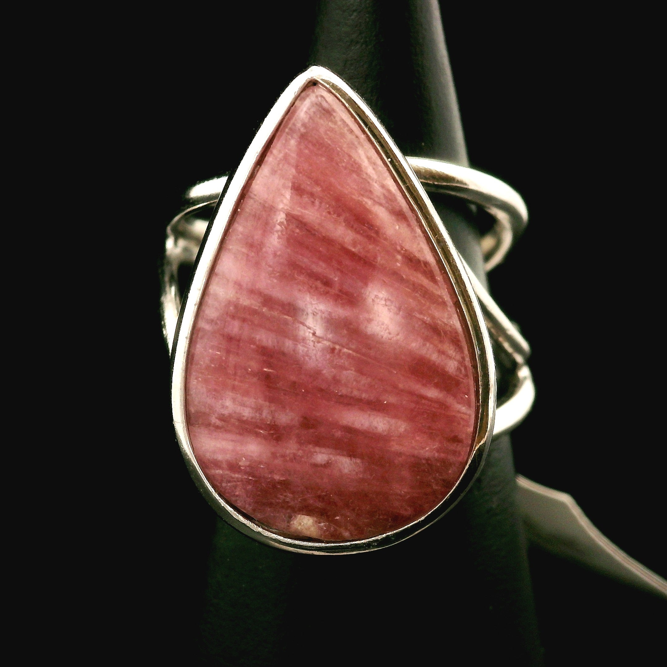 Unicorn Stone Cuff Ring .925 Silver for Awareness, Communication and Meditation