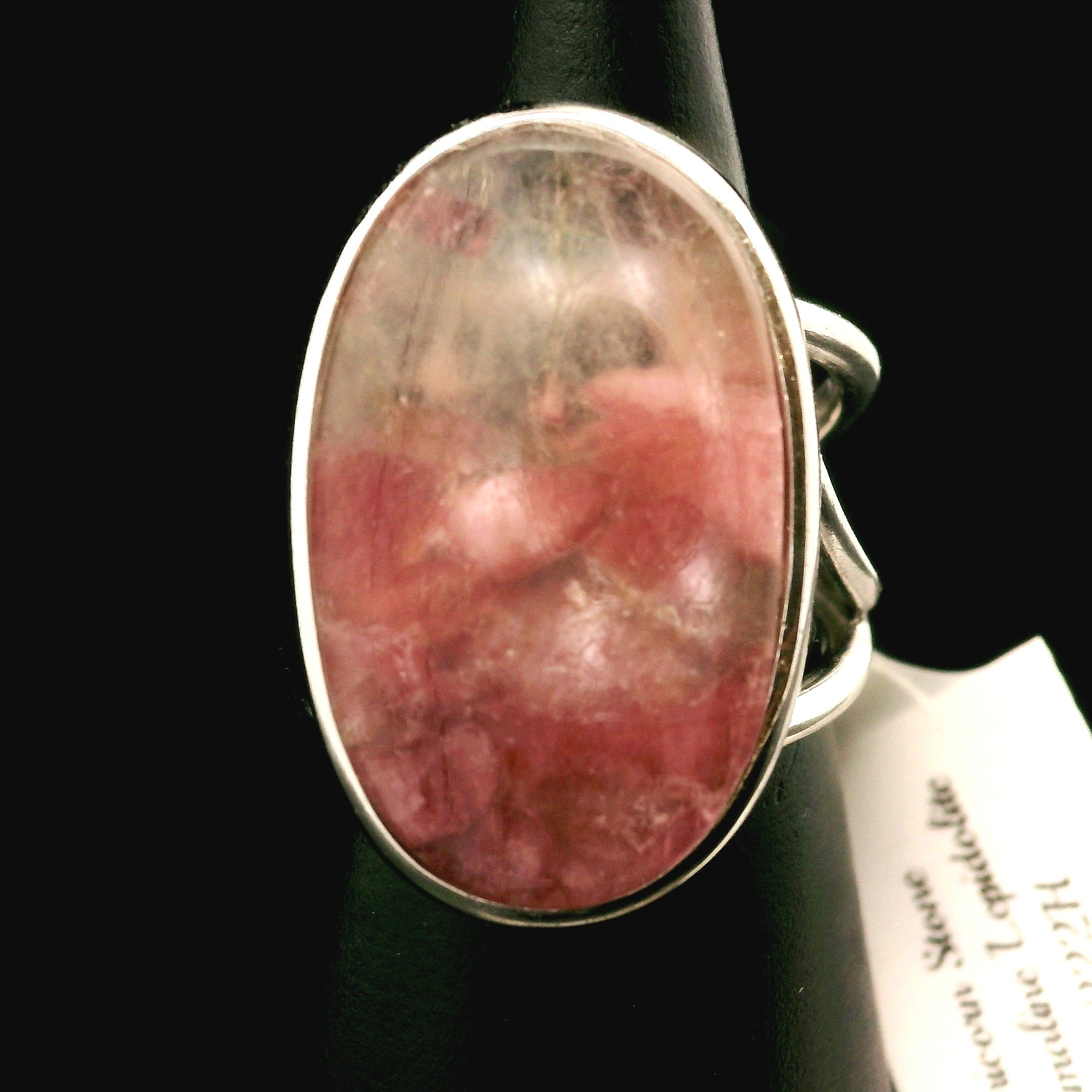 Unicorn Stone Cuff Ring .925 Silver for Awareness, Communication and Meditation