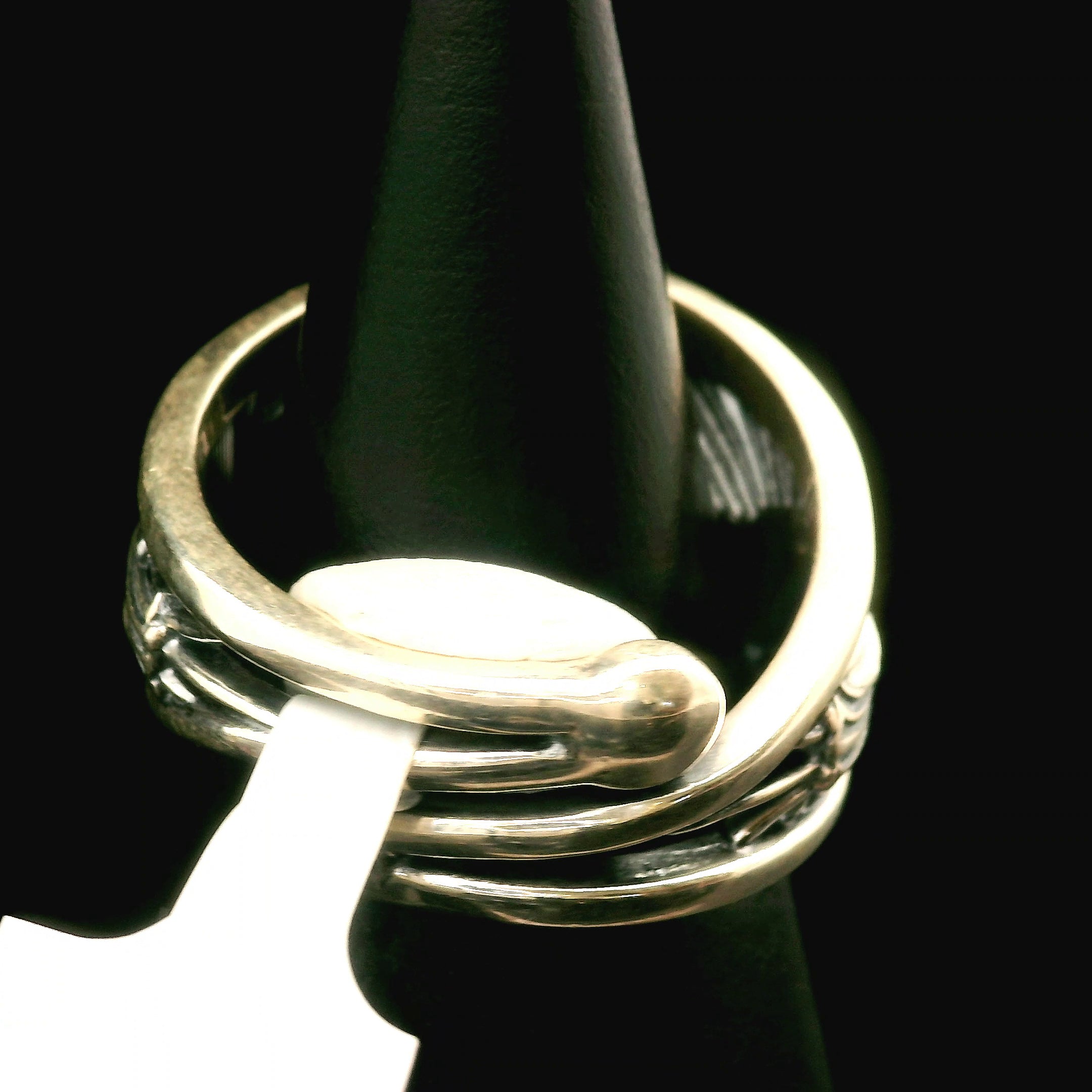 Rose De France Amethyst Jesus Cuff Ring .925 Silver for Enhancing Intuition & Connection with Divine