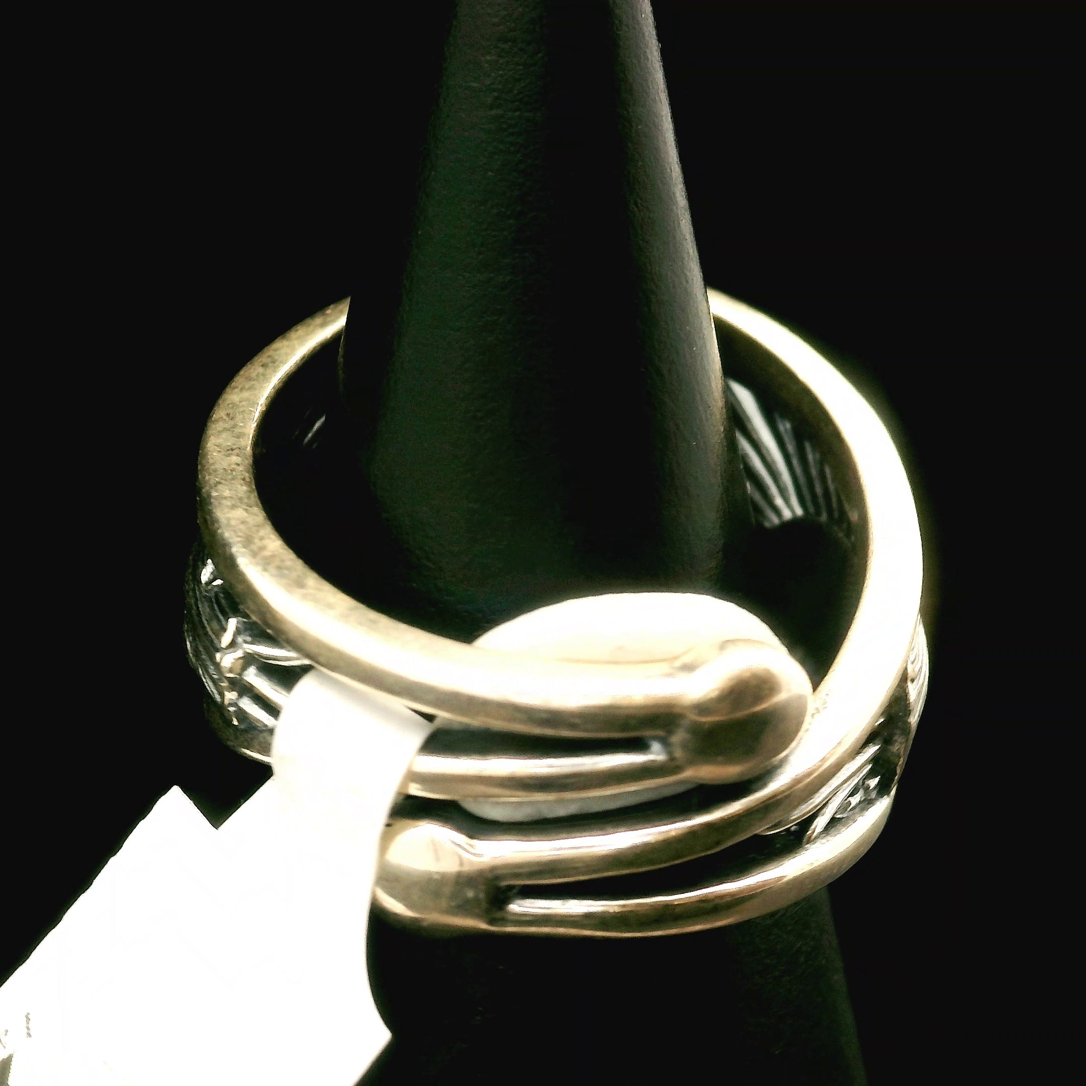Pink Topaz Mother Mary and Jesus Cuff Ring .925 Silver for Health, Protection, Amplifying Intentions & Accelerating Manifestations