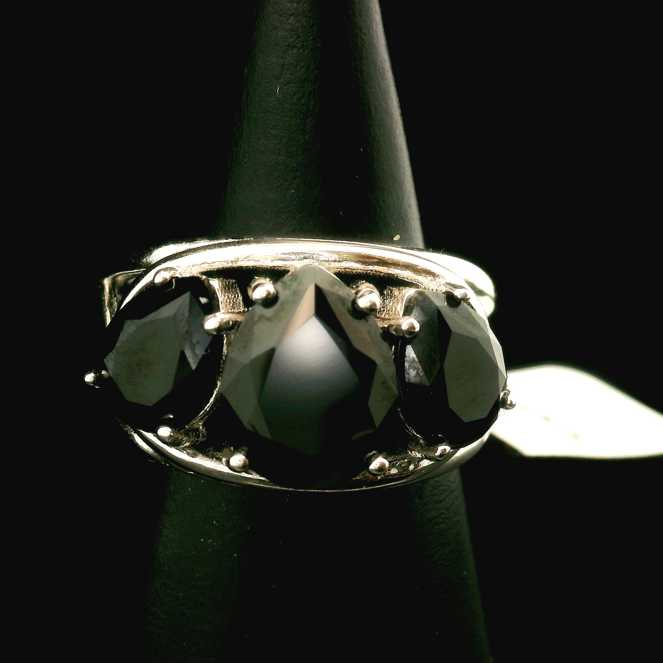 Triple Stone Crown Ring .925 Silver for Embracing your Power