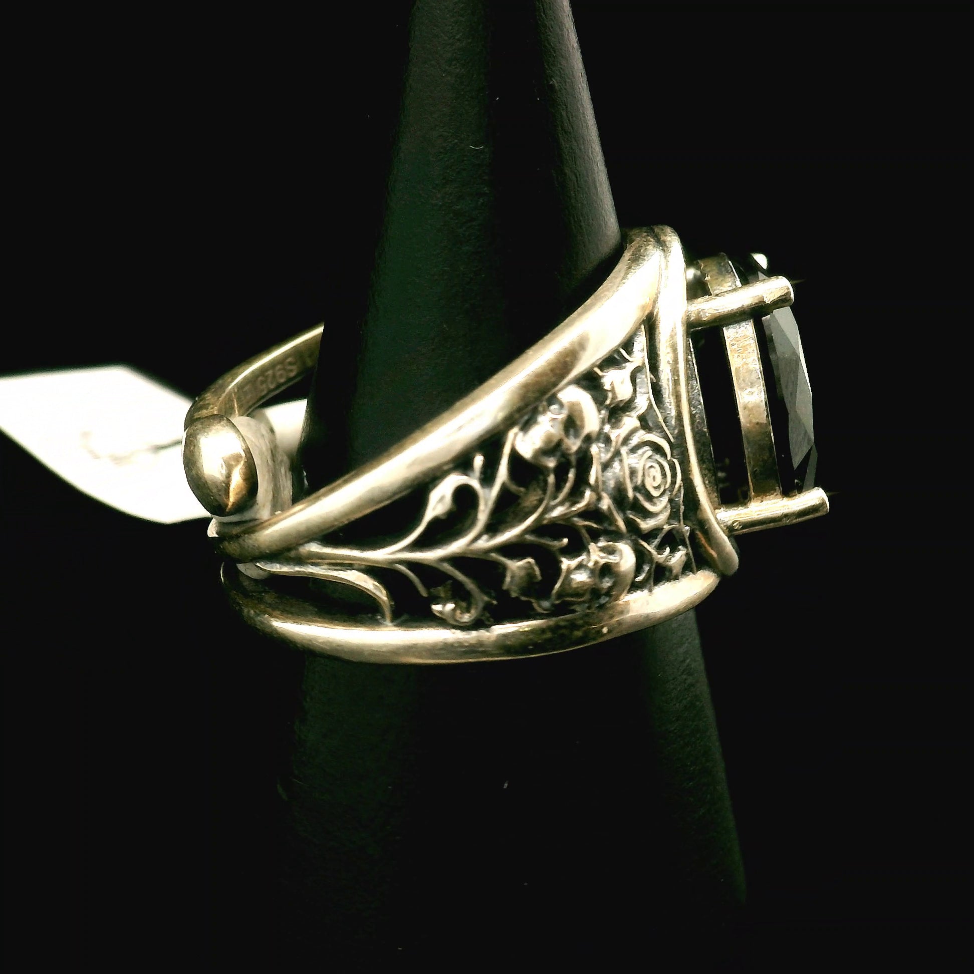 Eternal Rose Cuff Ring .925 Silver for Healing, Intention Setting and Manifesting your Desires