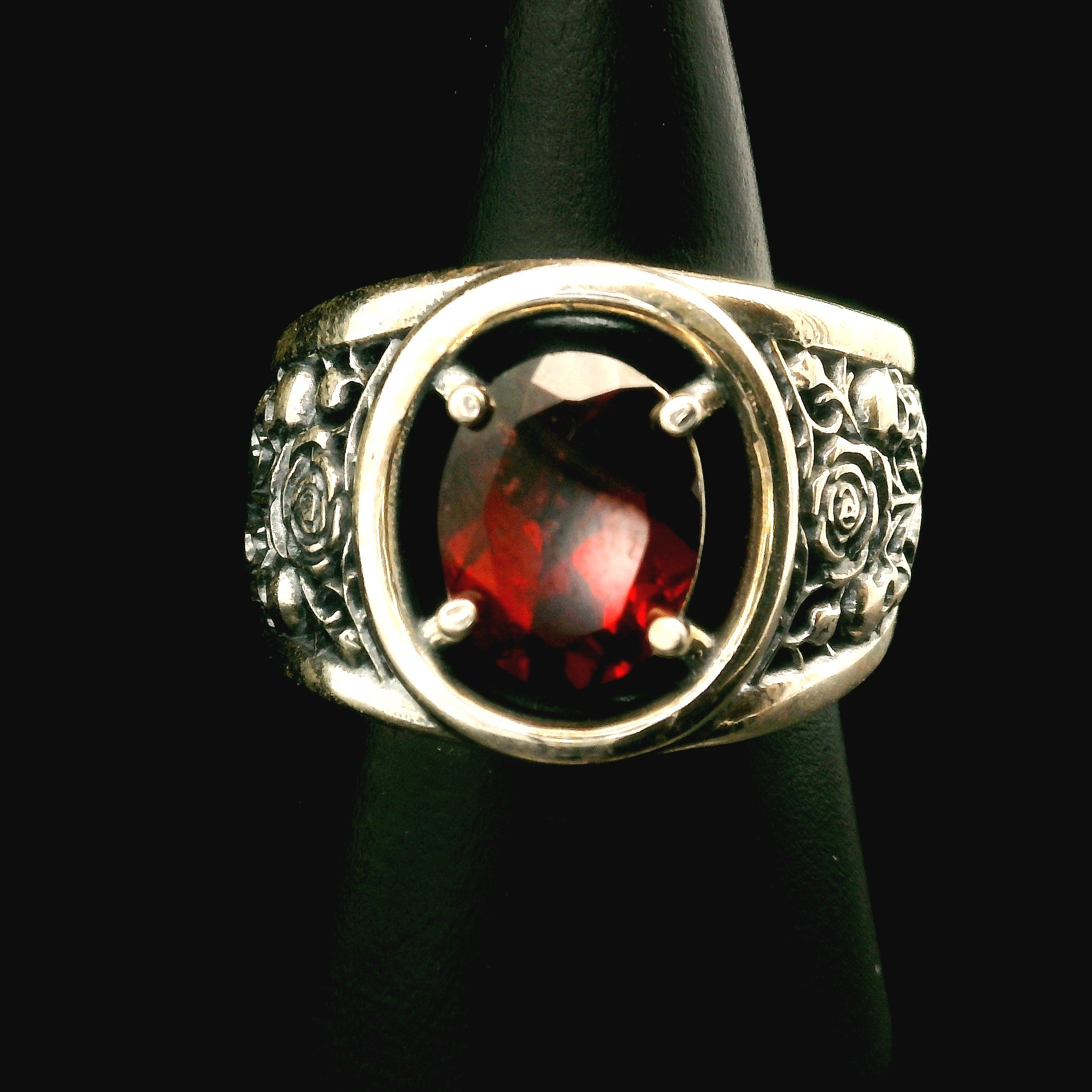 Eternal Rose Cuff Ring .925 Silver for Healing, Intention Setting and Manifesting your Desires