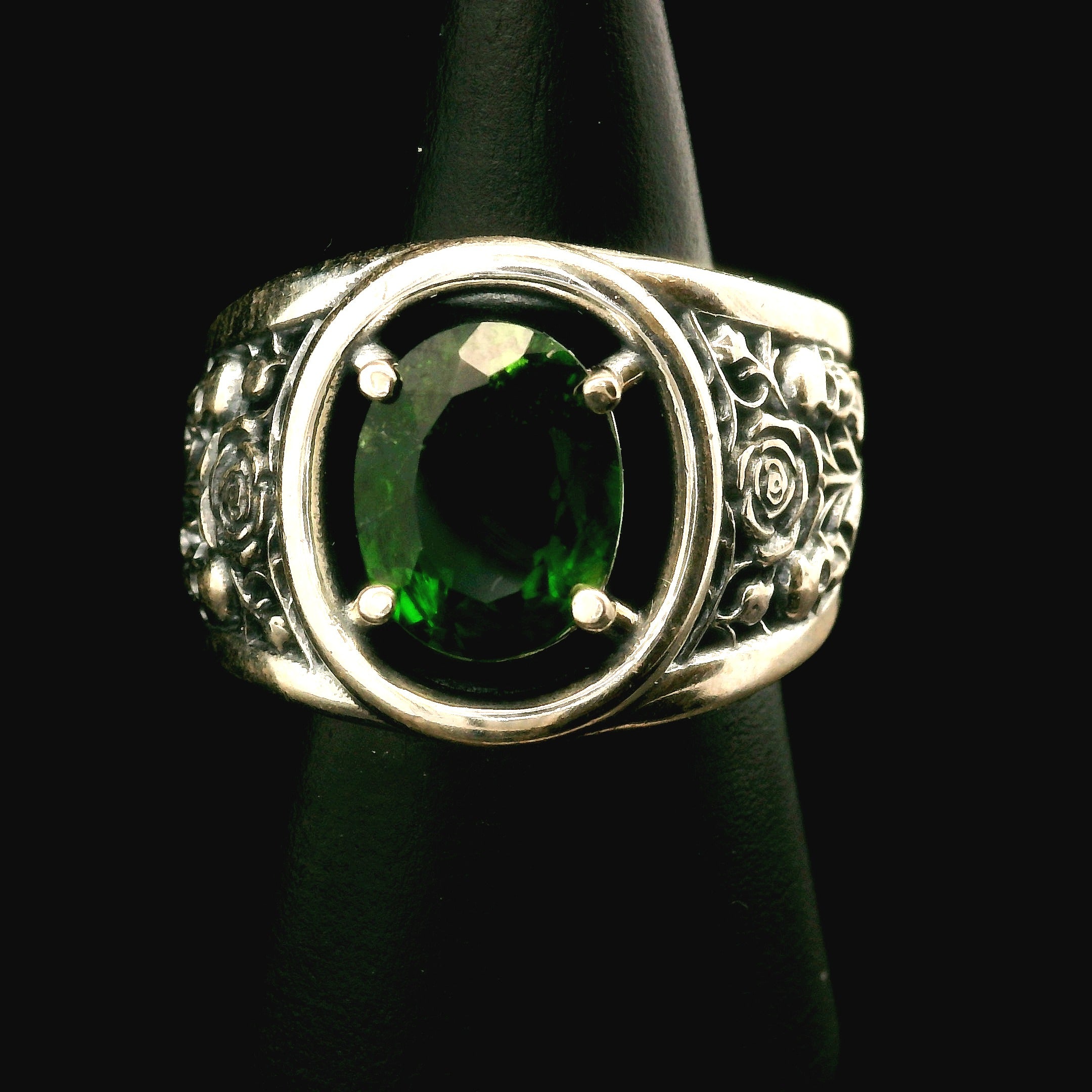 Eternal Rose Cuff Ring .925 Silver for Healing, Intention Setting and Manifesting your Desires