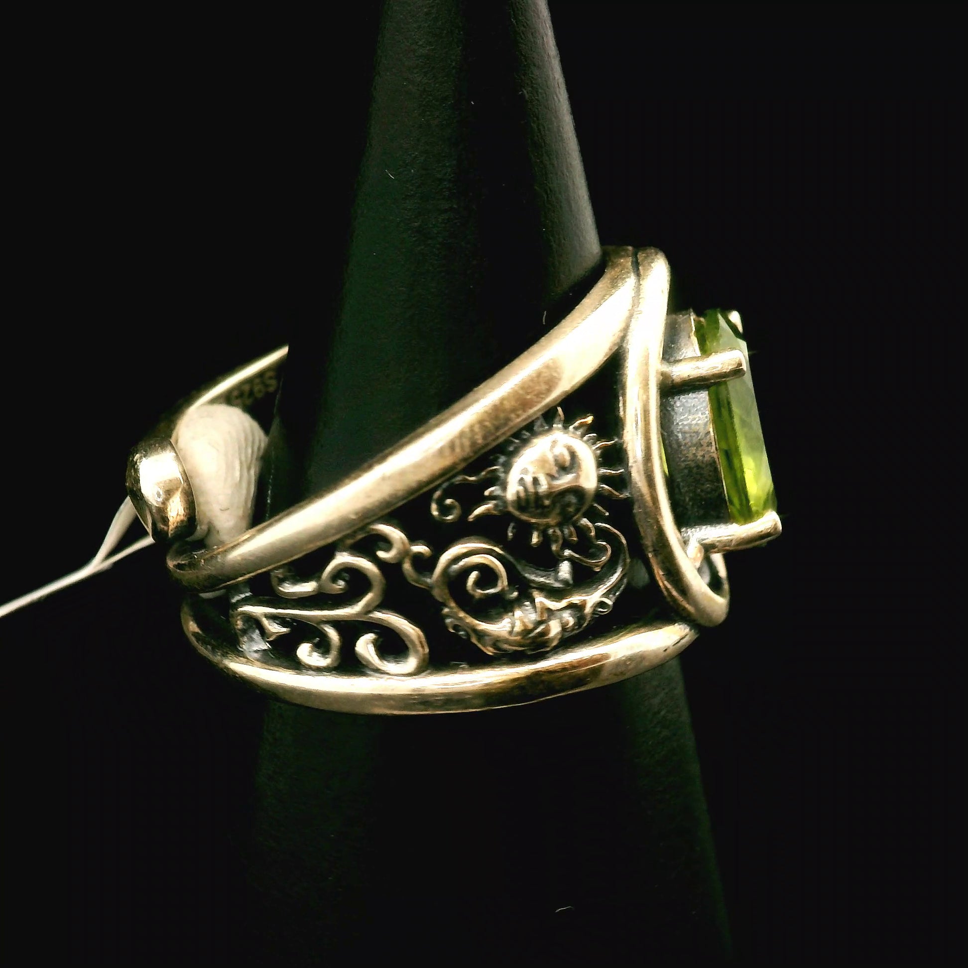Celestial Harmony Sun and Moon Yin Yang Cuff Ring .925 Silver for Healing, Intention Setting and Manifesting your Desires
