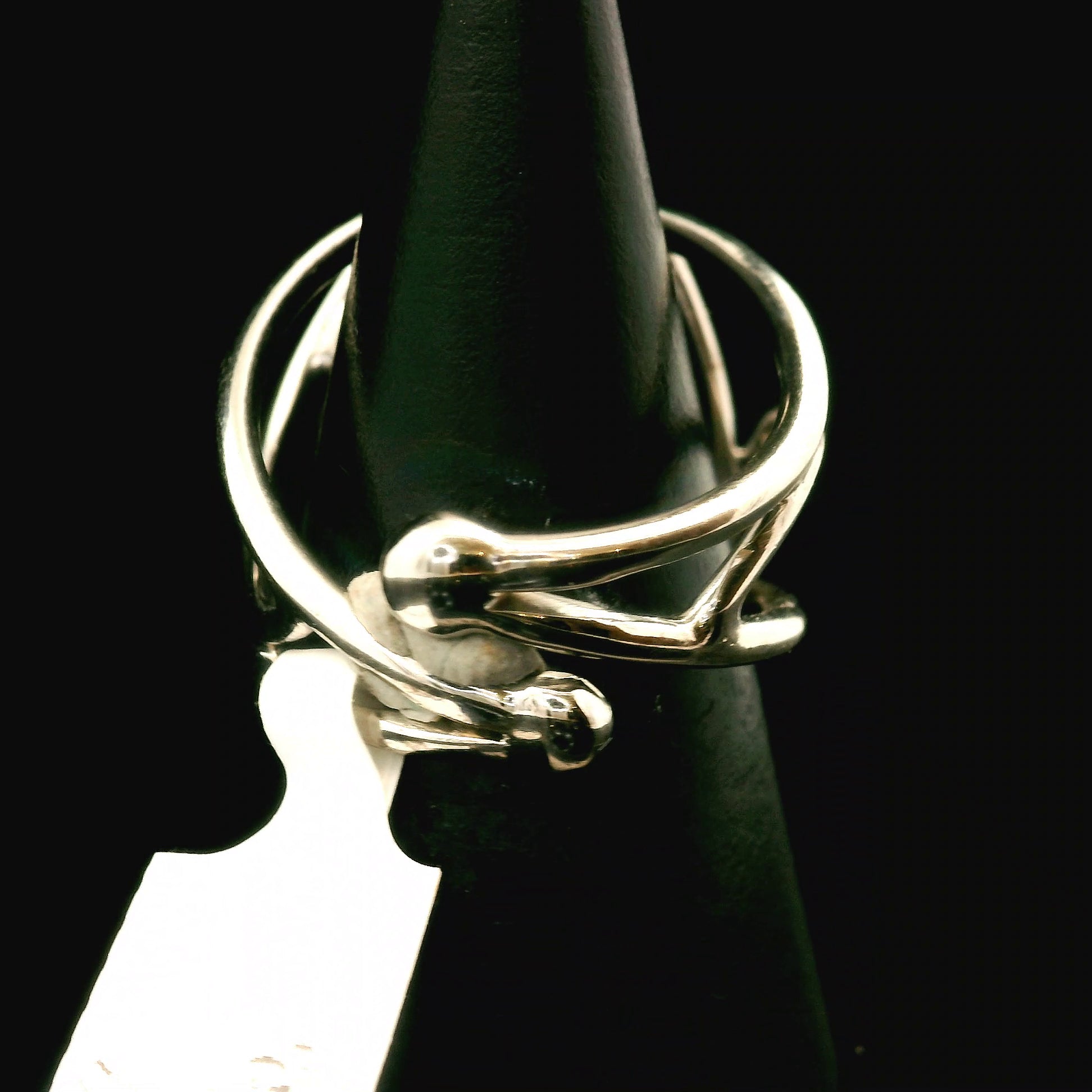 Iolite Sunstone Cuff Ring .925 Silver for Confidence and Clear Vision