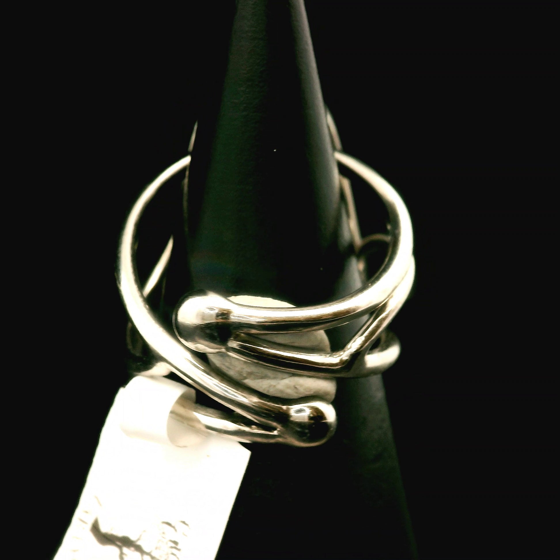 Pietersite and Citrine Cuff Ring .925 Silver for Intuition, Transformation and Willpower