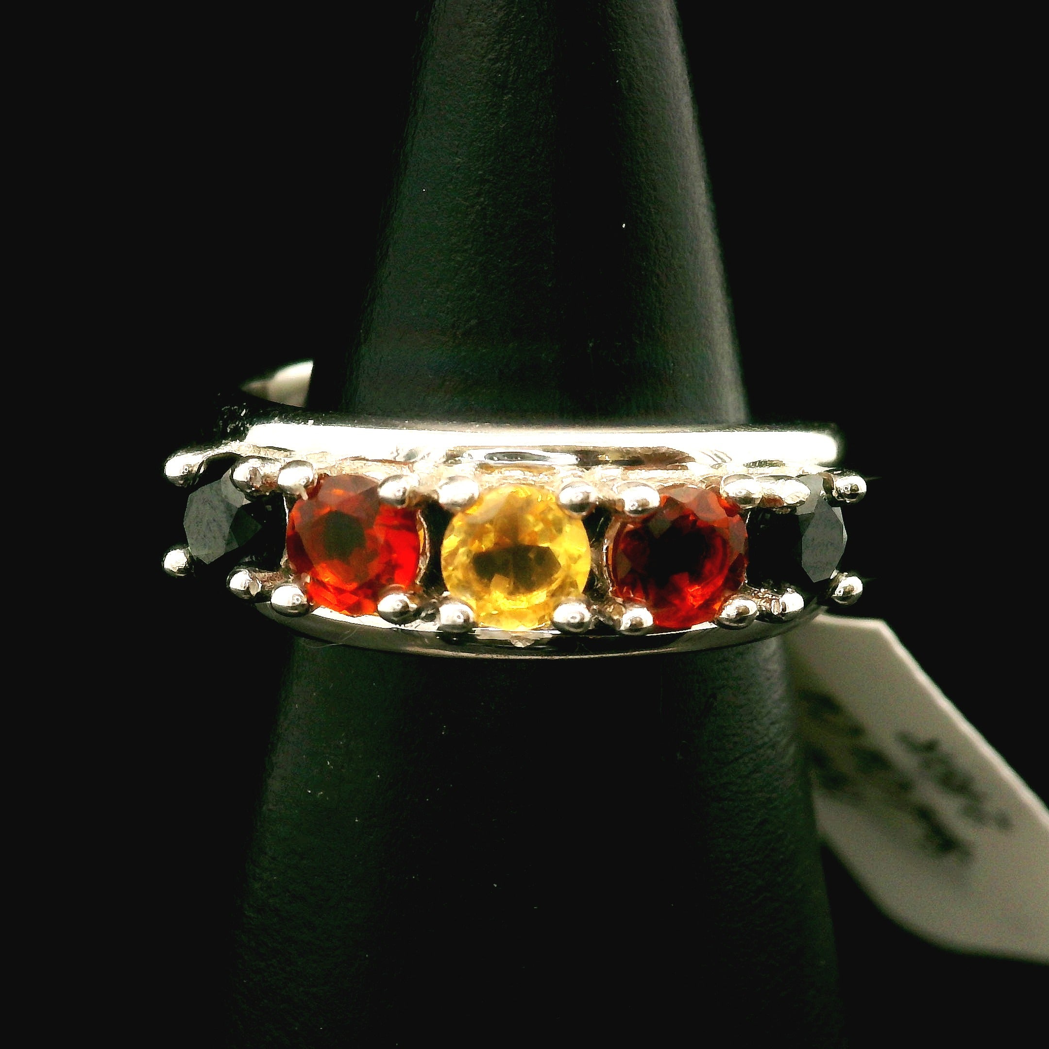 Multi-stone Stacker Cuff Ring .925 Silver for Healing, Intention Setting and Manifesting your Desires