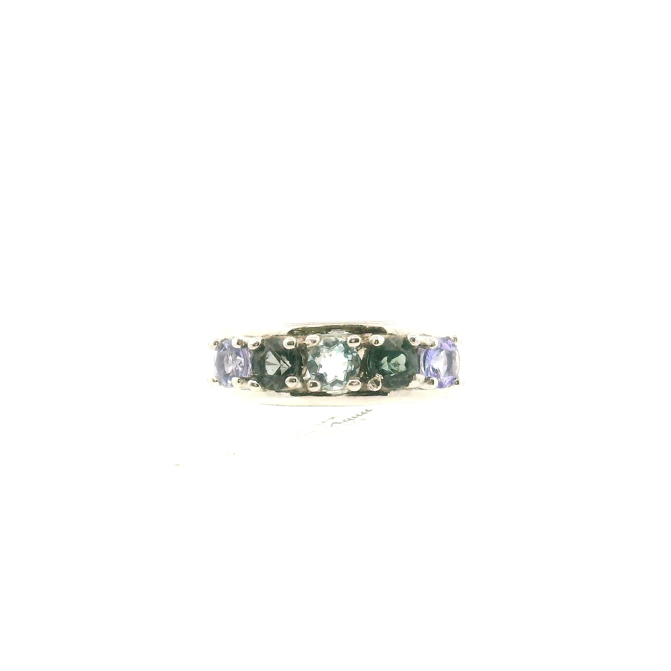 Multi-stone Stacker Cuff Ring .925 Silver for Healing, Intention Setting and Manifesting your Desires