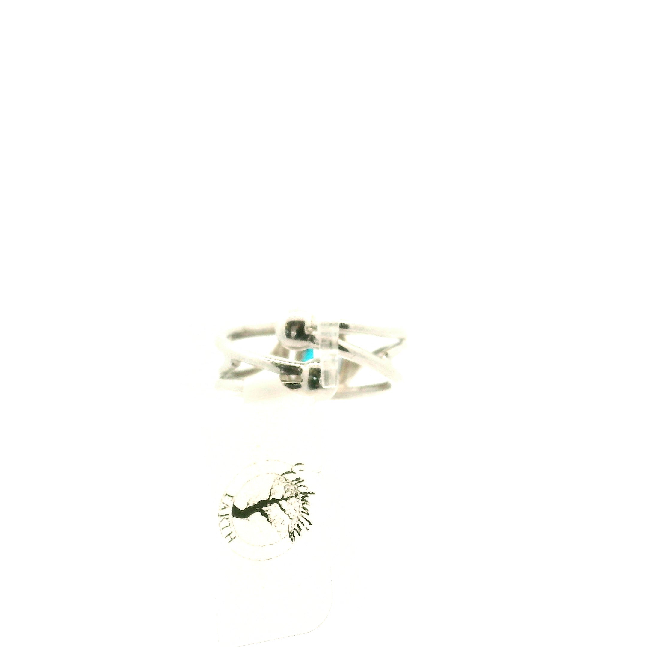 Neon Blue Apatite Midi Cuff Ring .925 Silver for Overall Health and Wellness