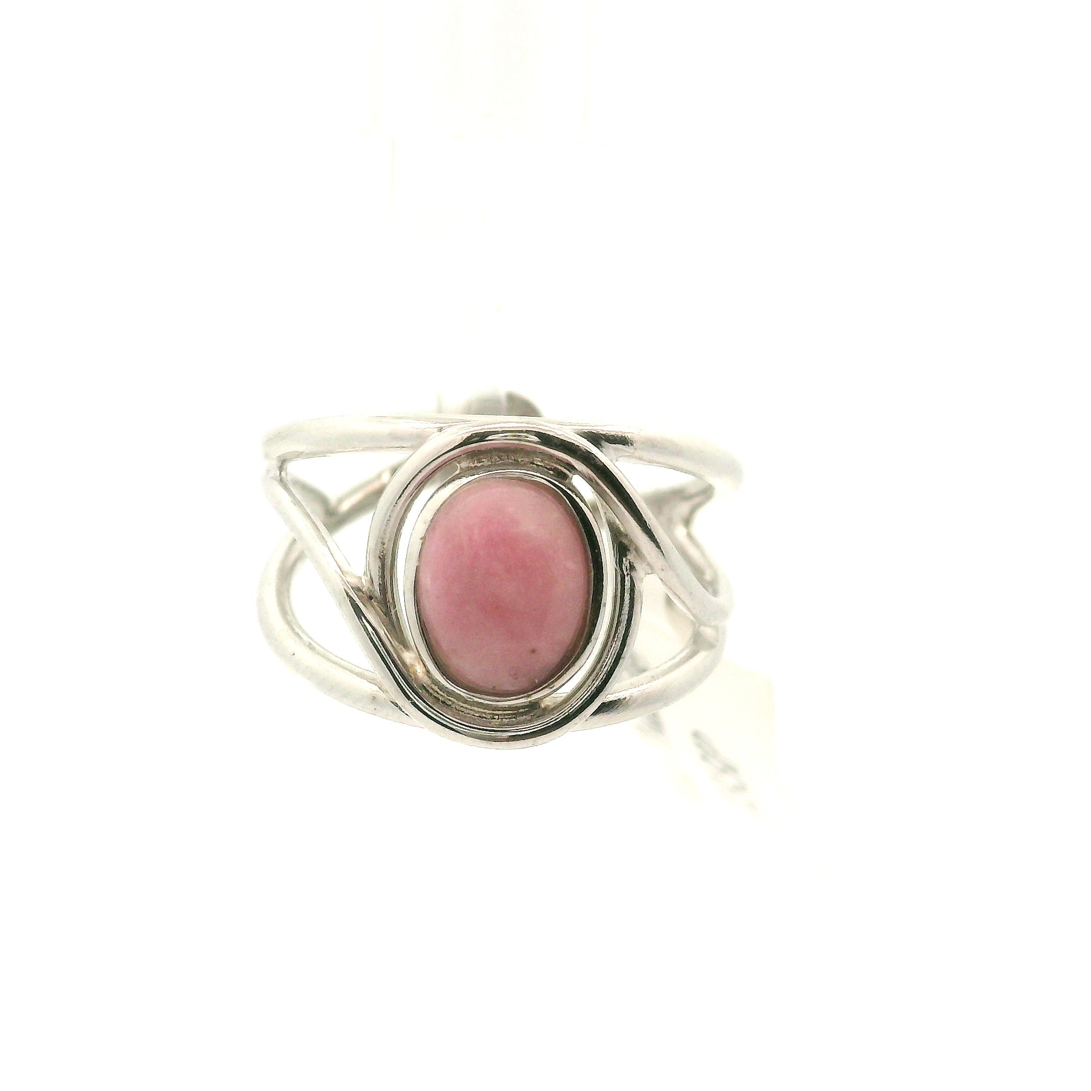 Pink Petalite Midi Cuff Ring 925 Silver for Joy, Love and Empowerment