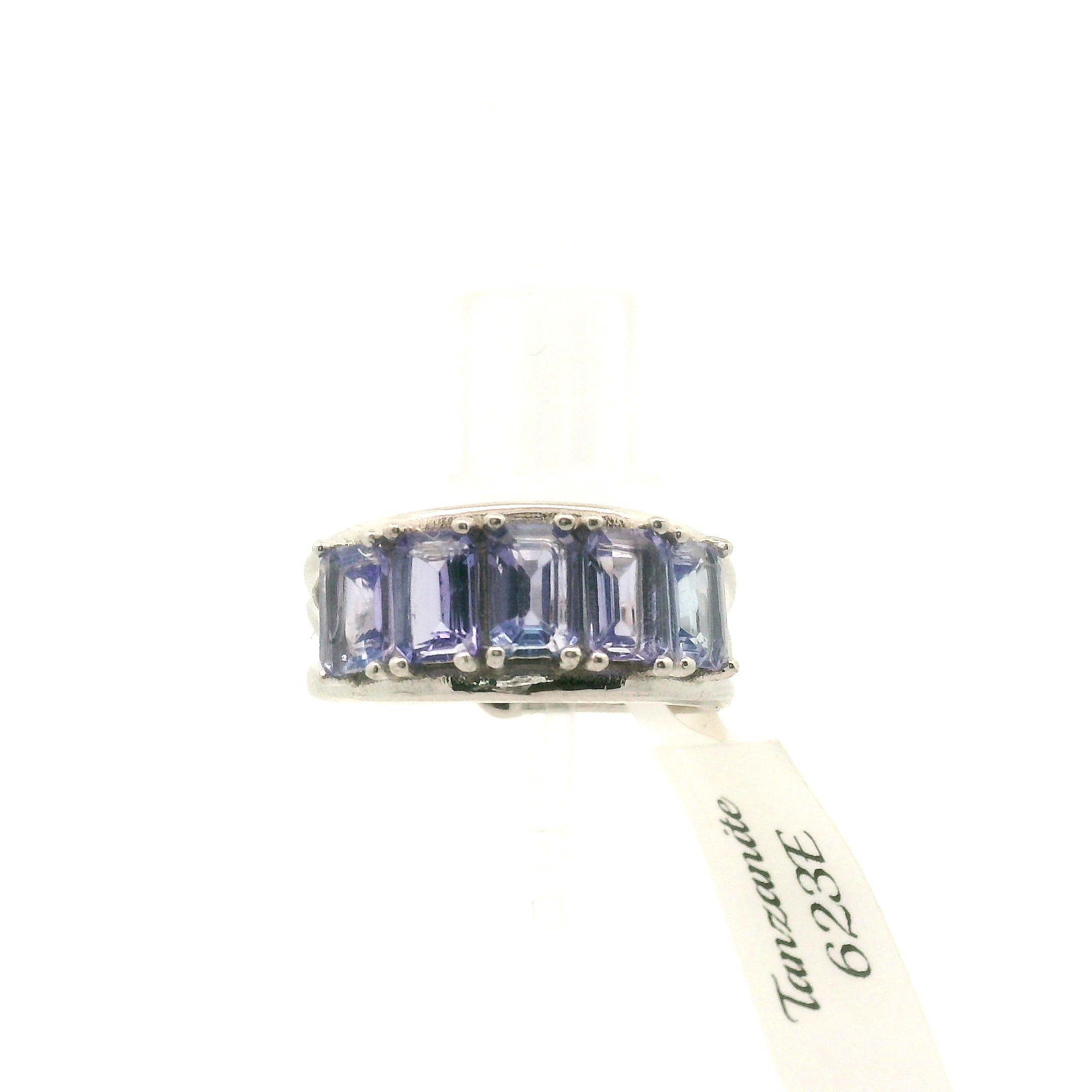 Multi Stone Emerald Cut Stacker Cuff Ring .925 Silver for Healing, Intention Setting and Manifesting your Desires