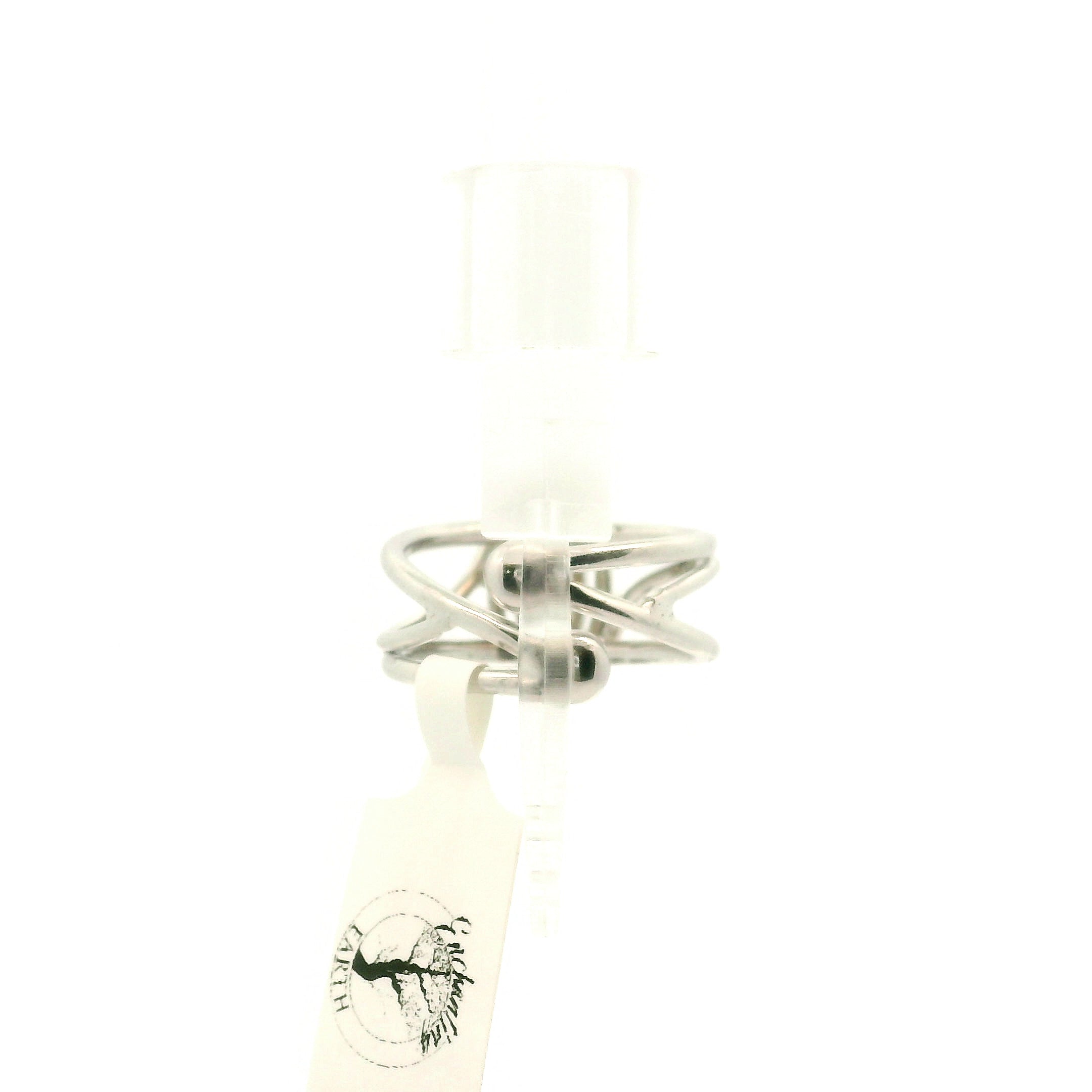 Petalite Cuff Ring .925 Silver for Profound Healing and Spiritual Advancement