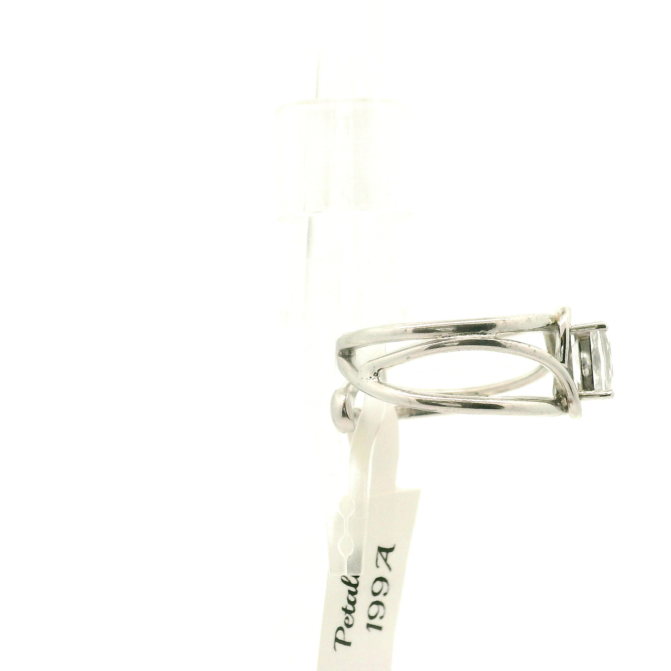 Petalite Cuff Ring .925 Silver for Profound Healing and Spiritual Advancement